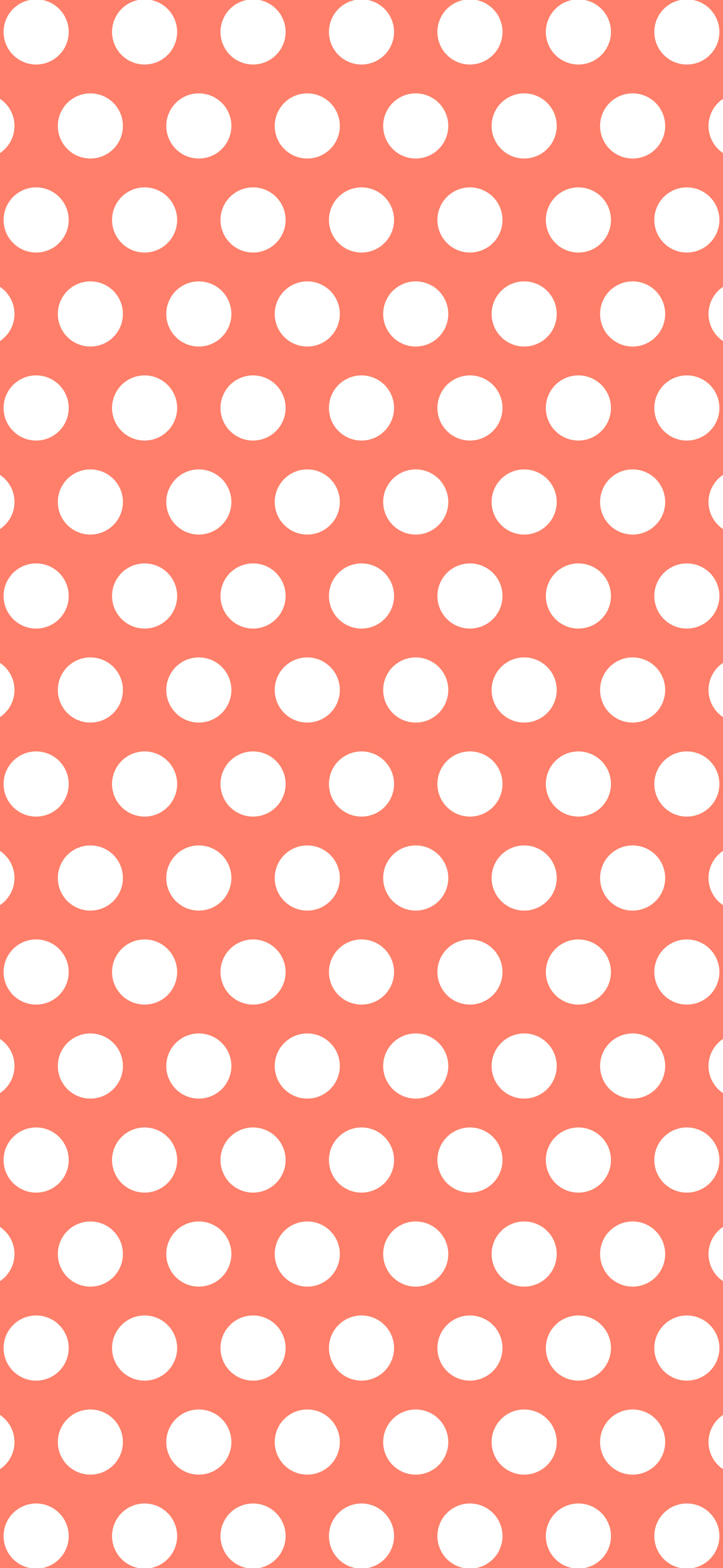 Coral Polka Dot wallpaper for iPhone and Android