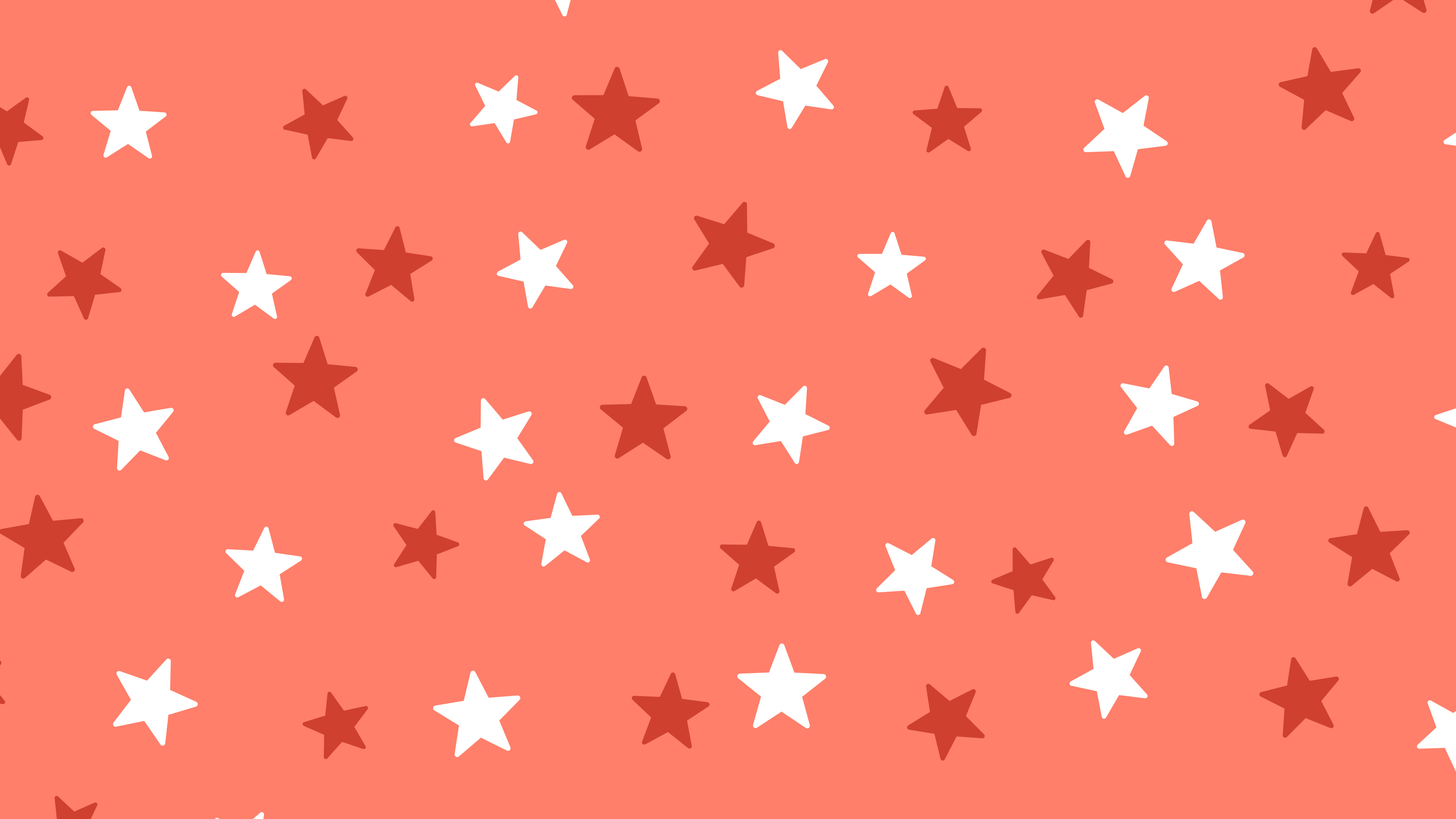 Coral Star Pattern desktop wallpaper in 4K