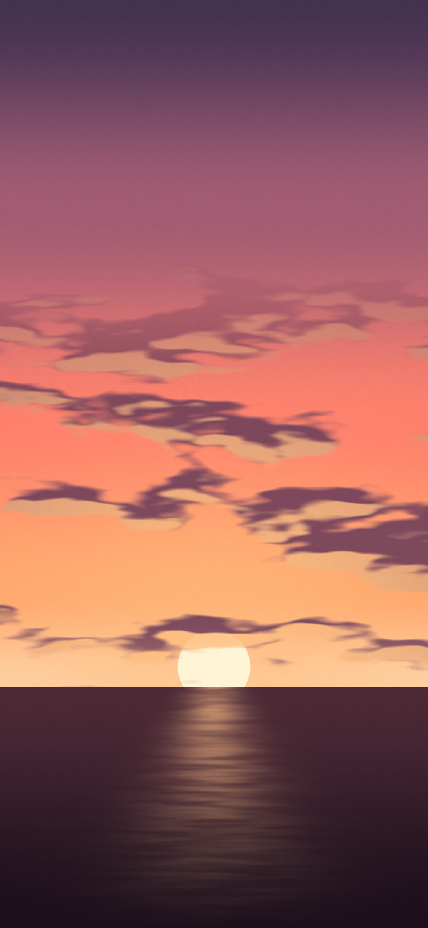 Coral Sunset Sky wallpaper for iPhone and Android