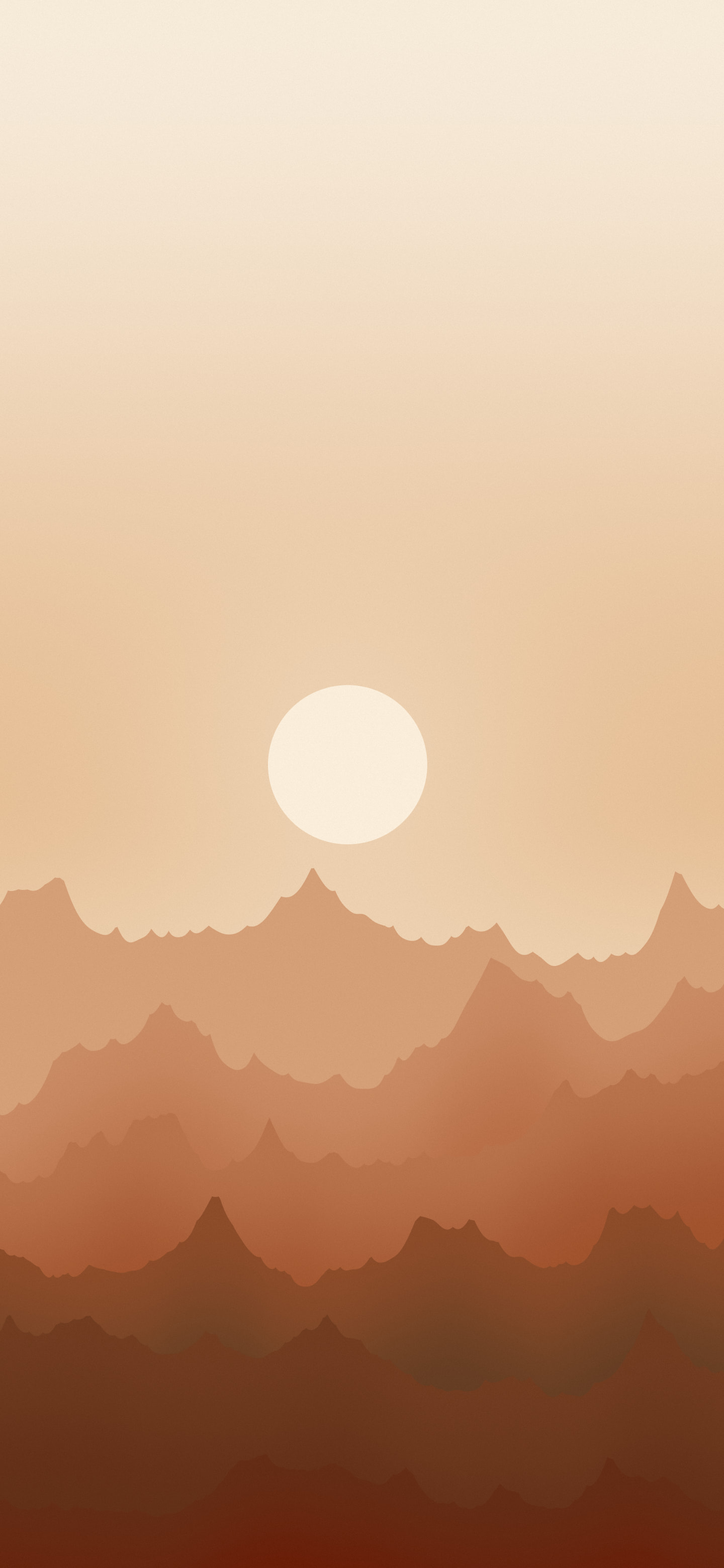 Cozy Fall Minimalist Mountain Landscape wallpaper for iPhone and Android