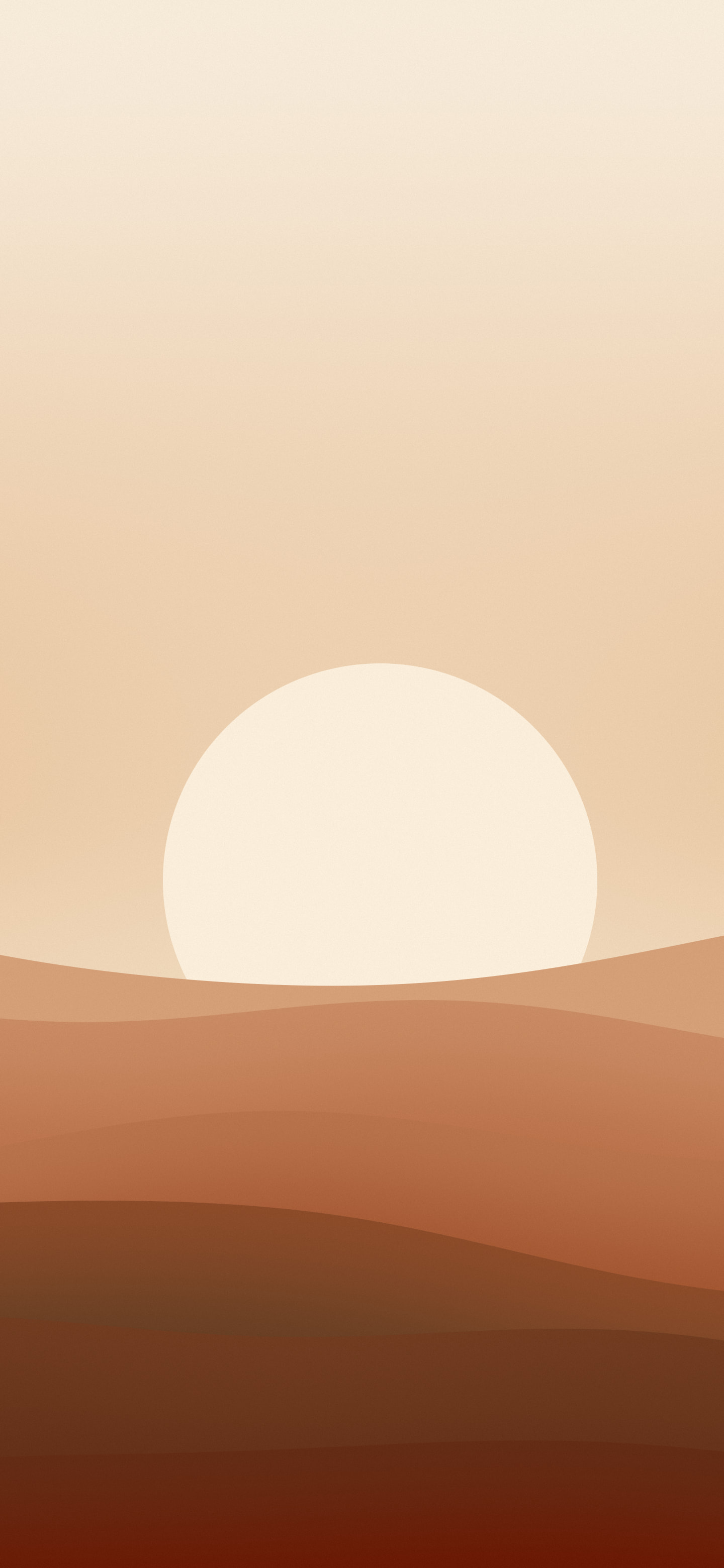 Cozy Fall Minimalist Sunset Hills wallpaper for iPhone and Android