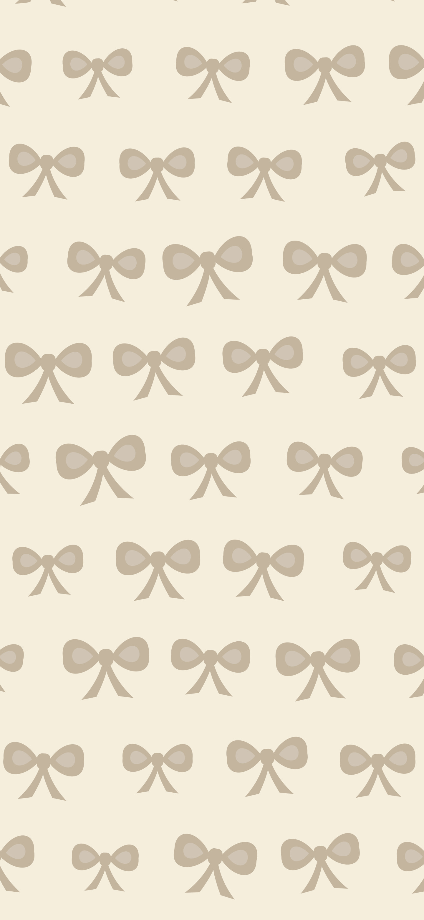 Cream and Beige Bow Pattern wallpaper for iPhone and Android