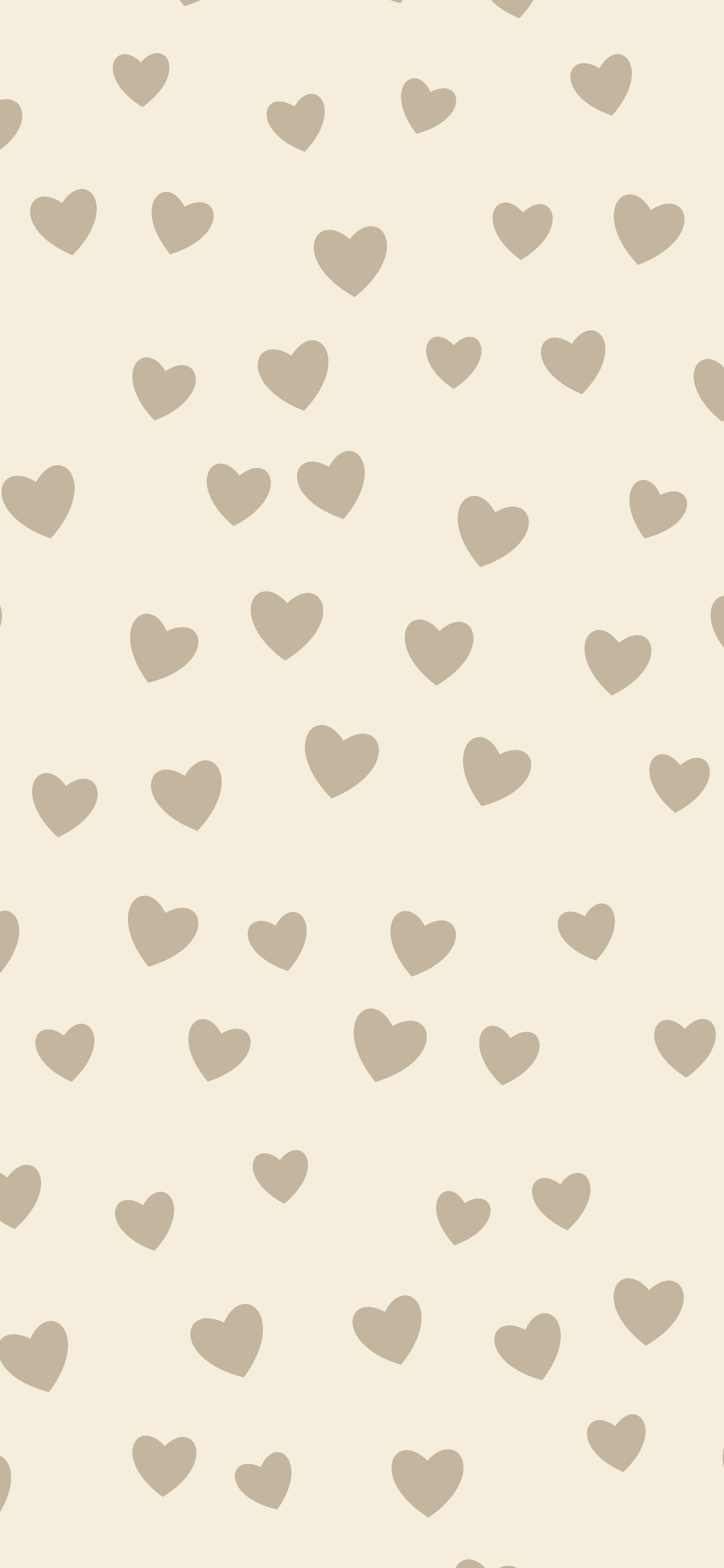 Cream and Beige Heart Pattern wallpaper for iPhone and Android