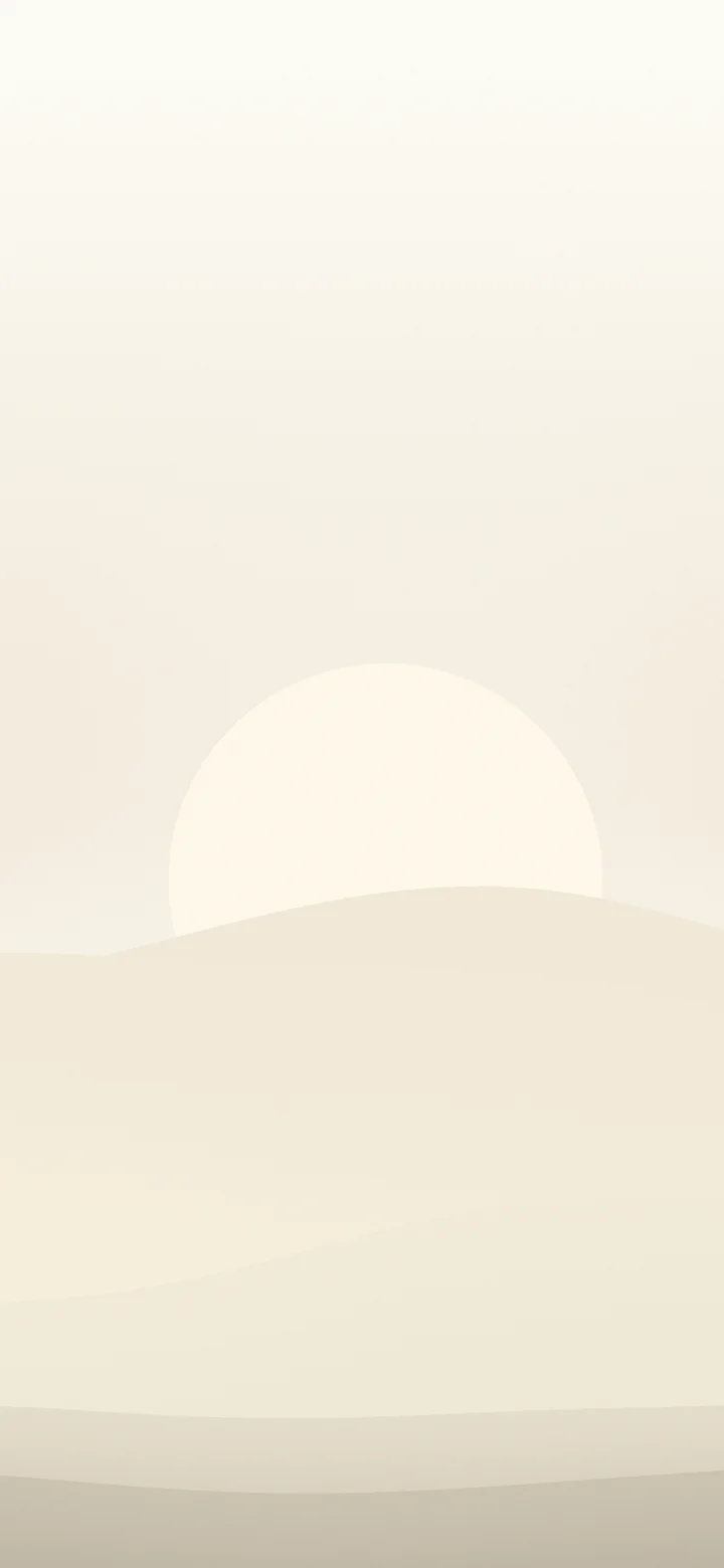 Cream and Beige Minimalist Sunset Hills wallpaper for iPhone and Android