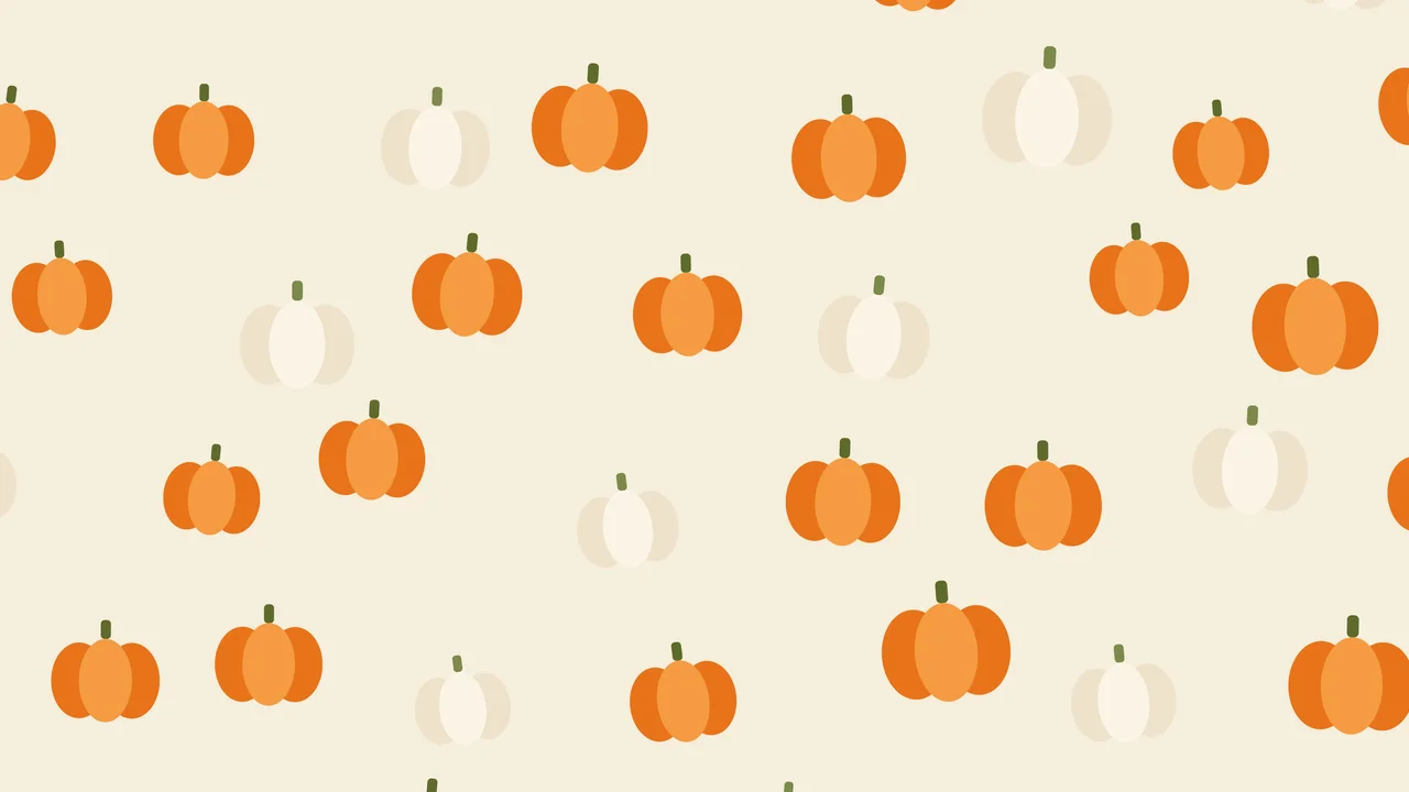Cream and Beige Pumpkin Pattern desktop wallpaper in 4K