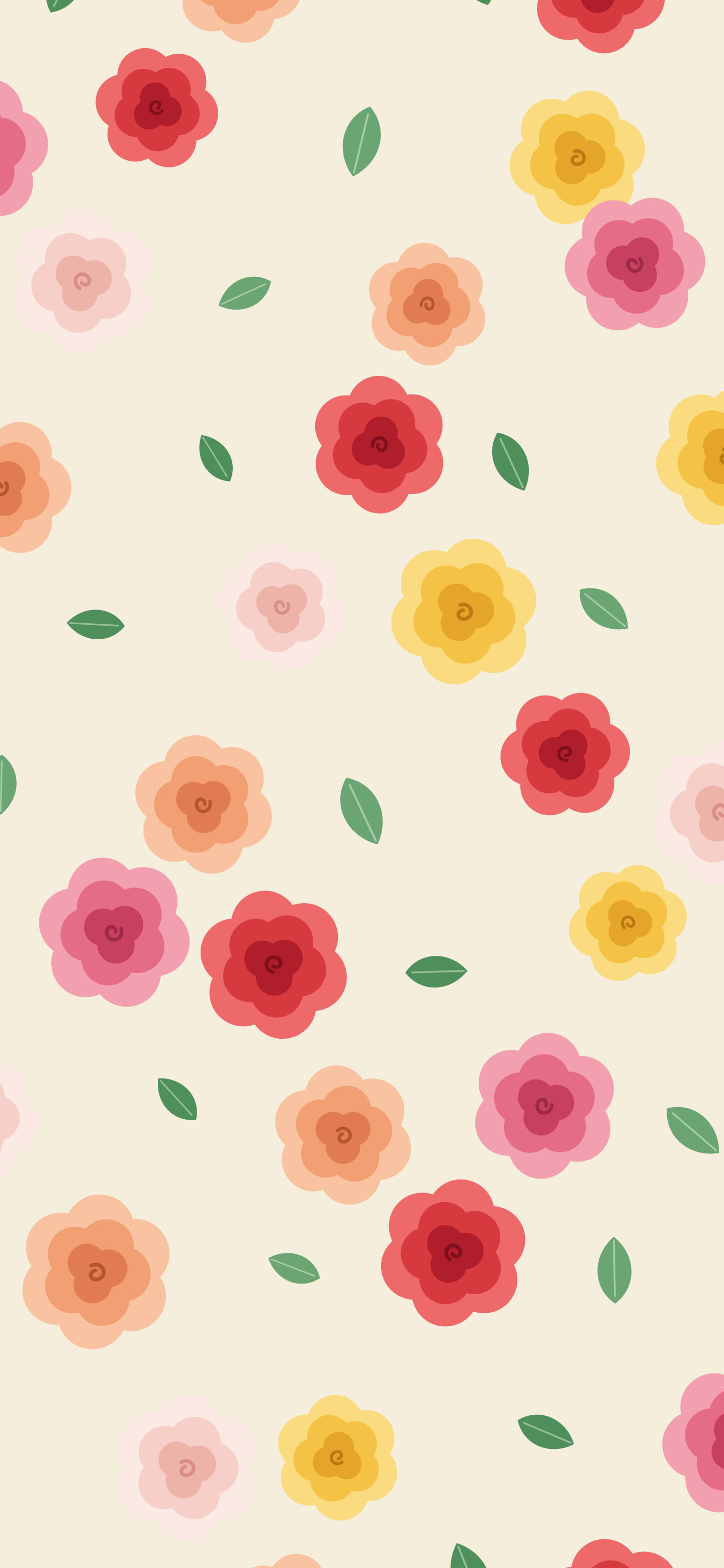 Cream Rose Pattern wallpaper for iPhone and Android