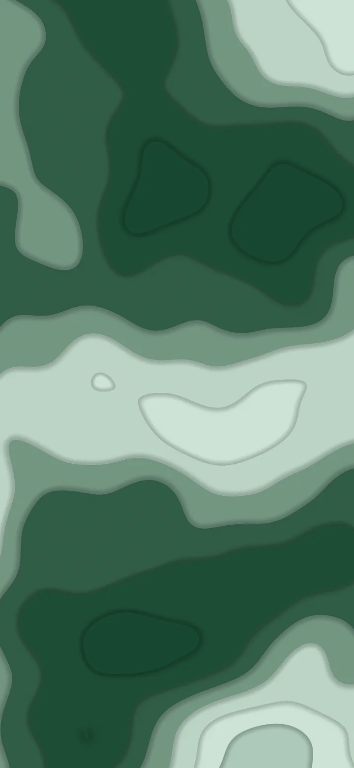 Dark Green and Ivory Layered Topographic wallpaper for iPhone and Android