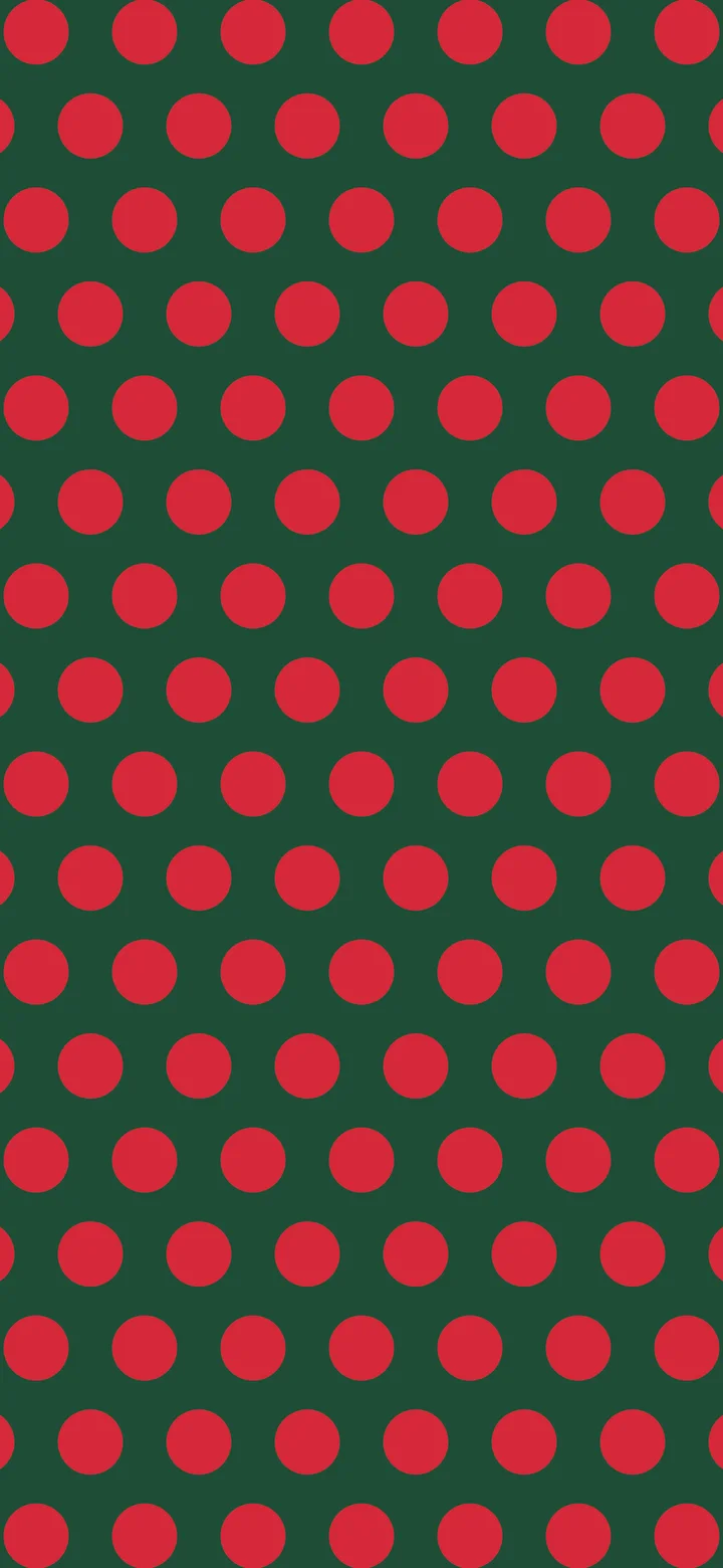 Dark Green and Red Polka Dot wallpaper for iPhone and Android