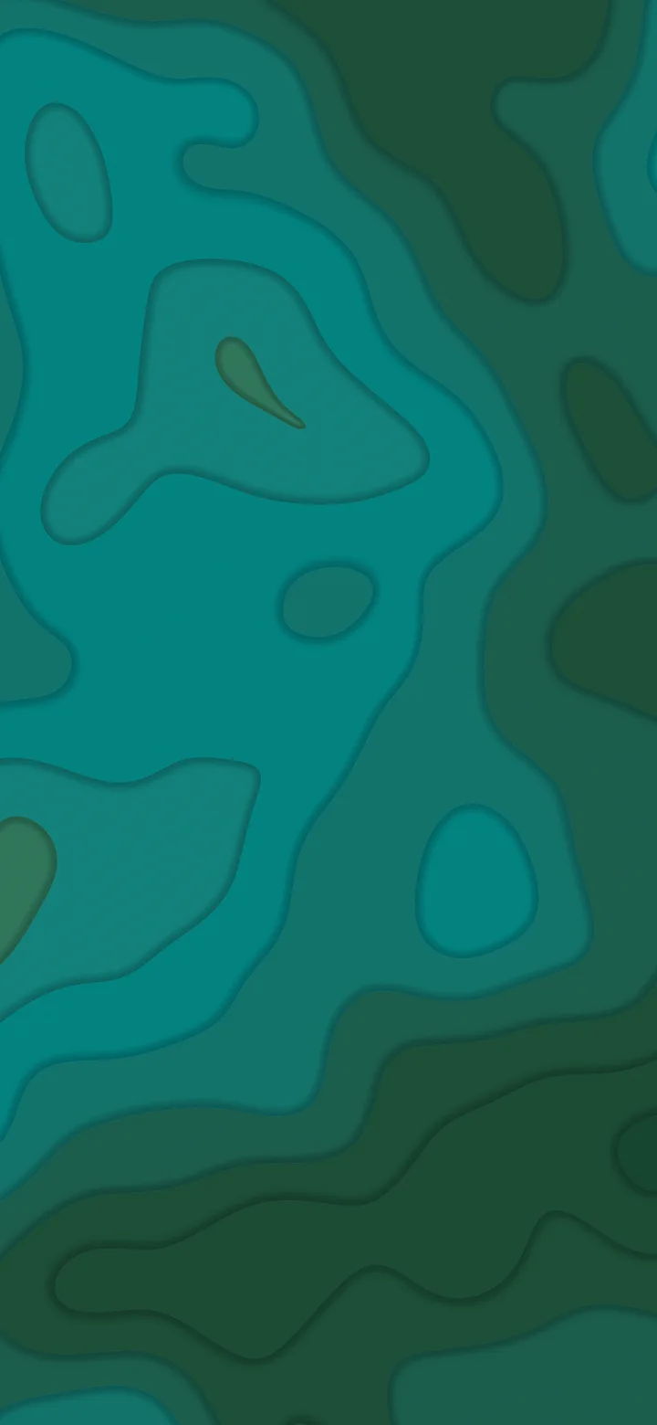 Dark Green Layered Topographic wallpaper for iPhone and Android