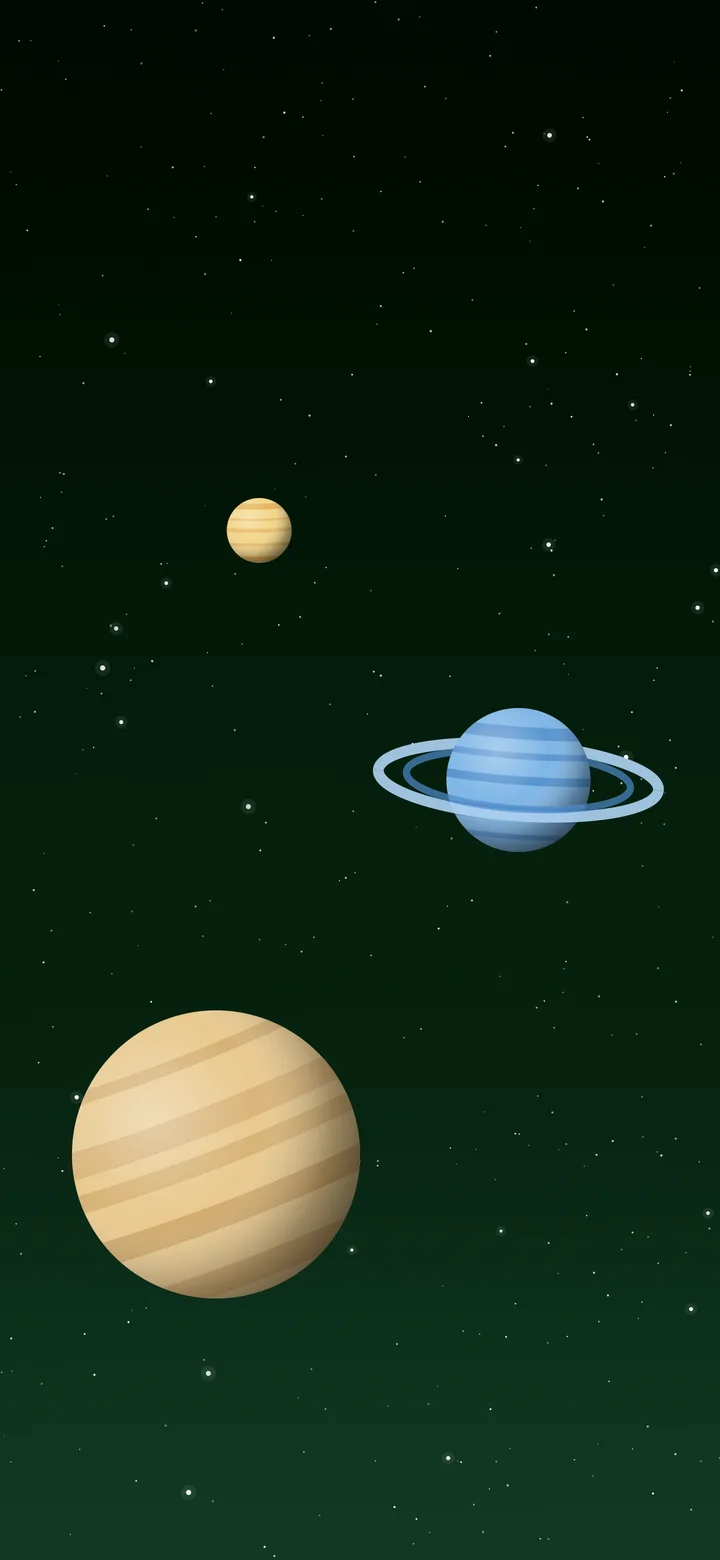 Dark Green Planets wallpaper for iPhone and Android
