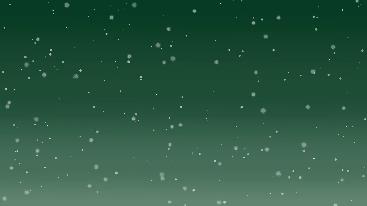 Dark Green Snowfall desktop wallpaper in 4K