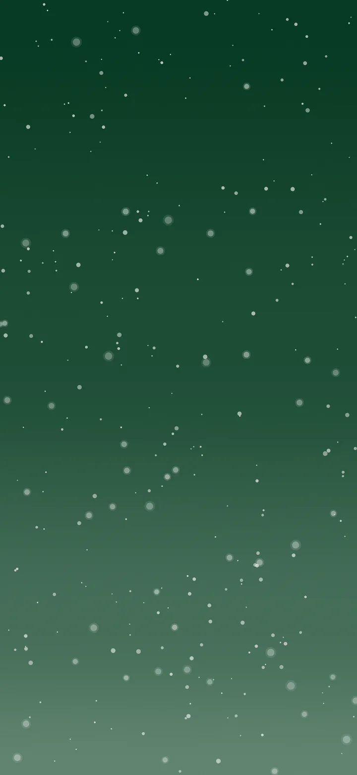Dark Green Snowfall wallpaper for iPhone and Android