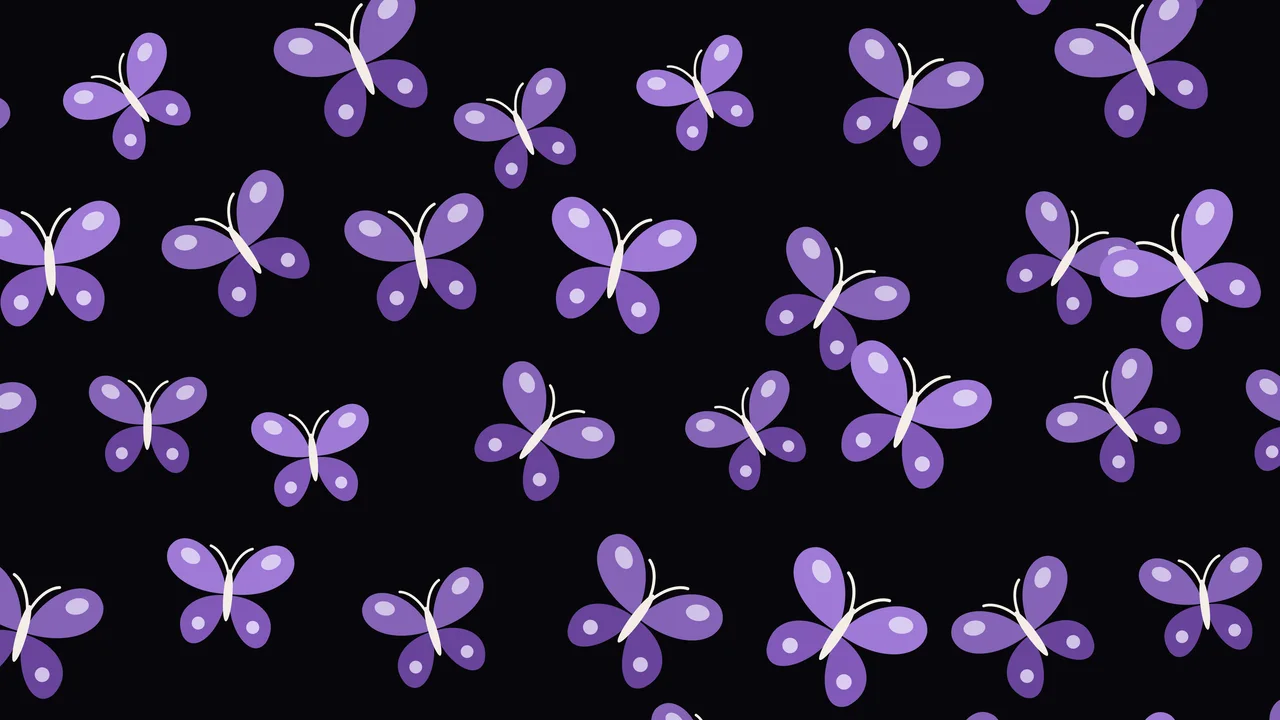 Dark Purple Butterfly Pattern desktop wallpaper in 4K