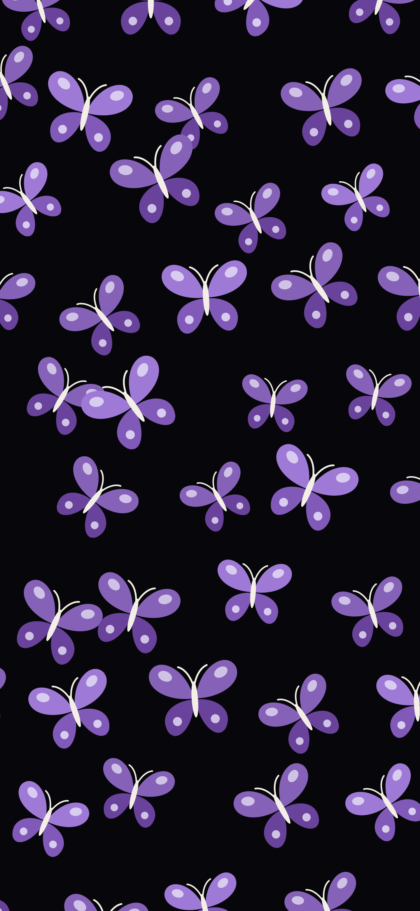 Dark Purple Butterfly Pattern wallpaper for iPhone and Android