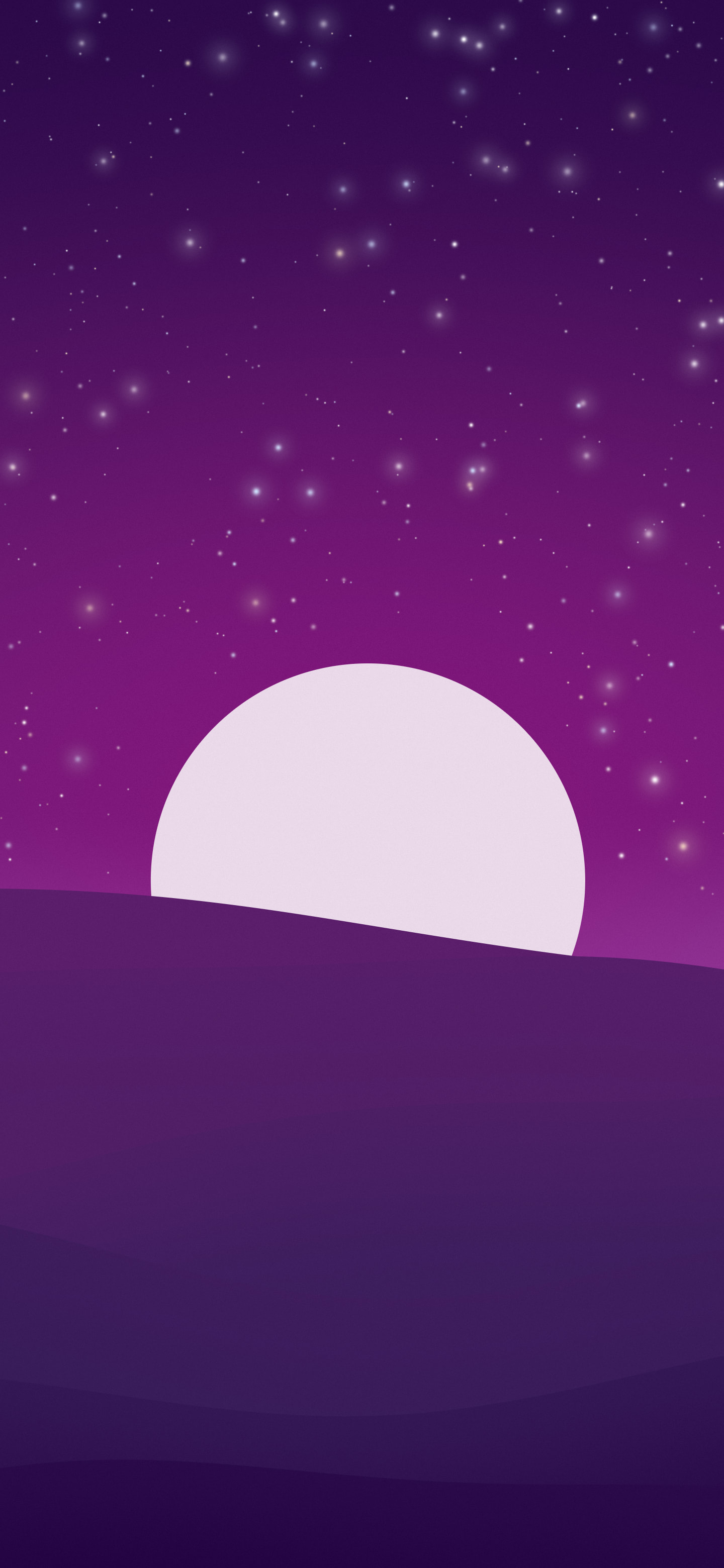 Dark Purple Minimalist Sunset Hills wallpaper for iPhone and Android