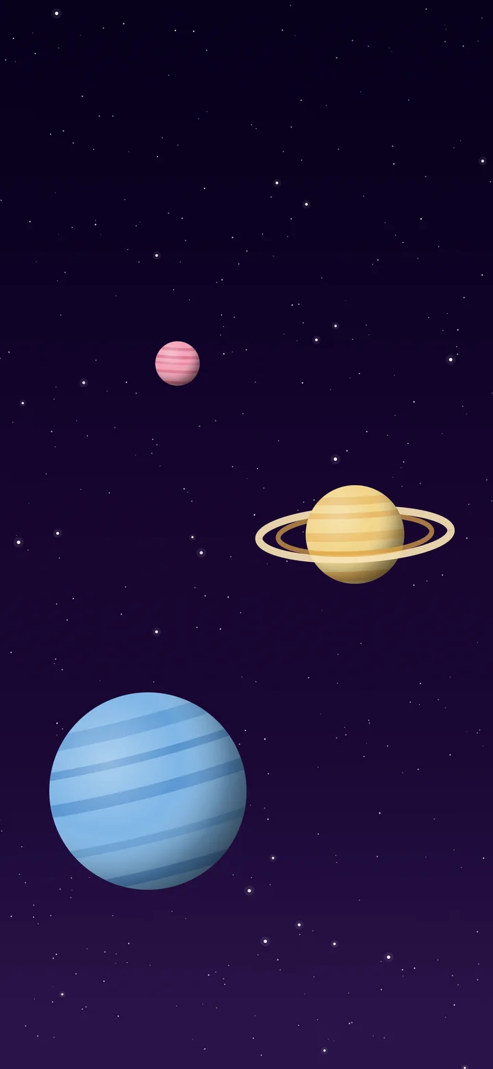 Dark Purple Planets wallpaper for iPhone and Android