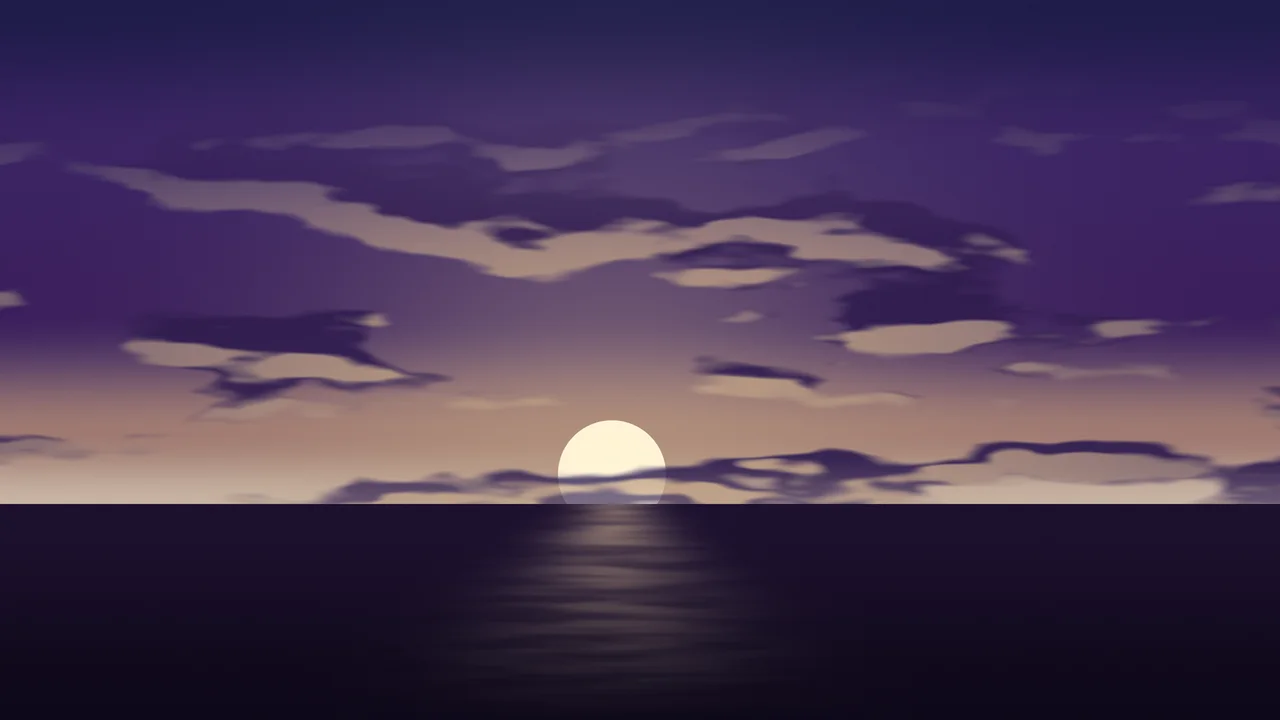 Dark Purple Sunset Sky desktop wallpaper in 4K