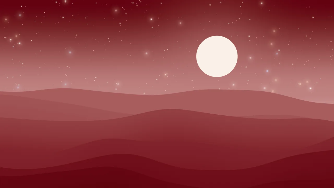 Dark Red and Ivory Minimalist Desert Dunes desktop wallpaper in 4K