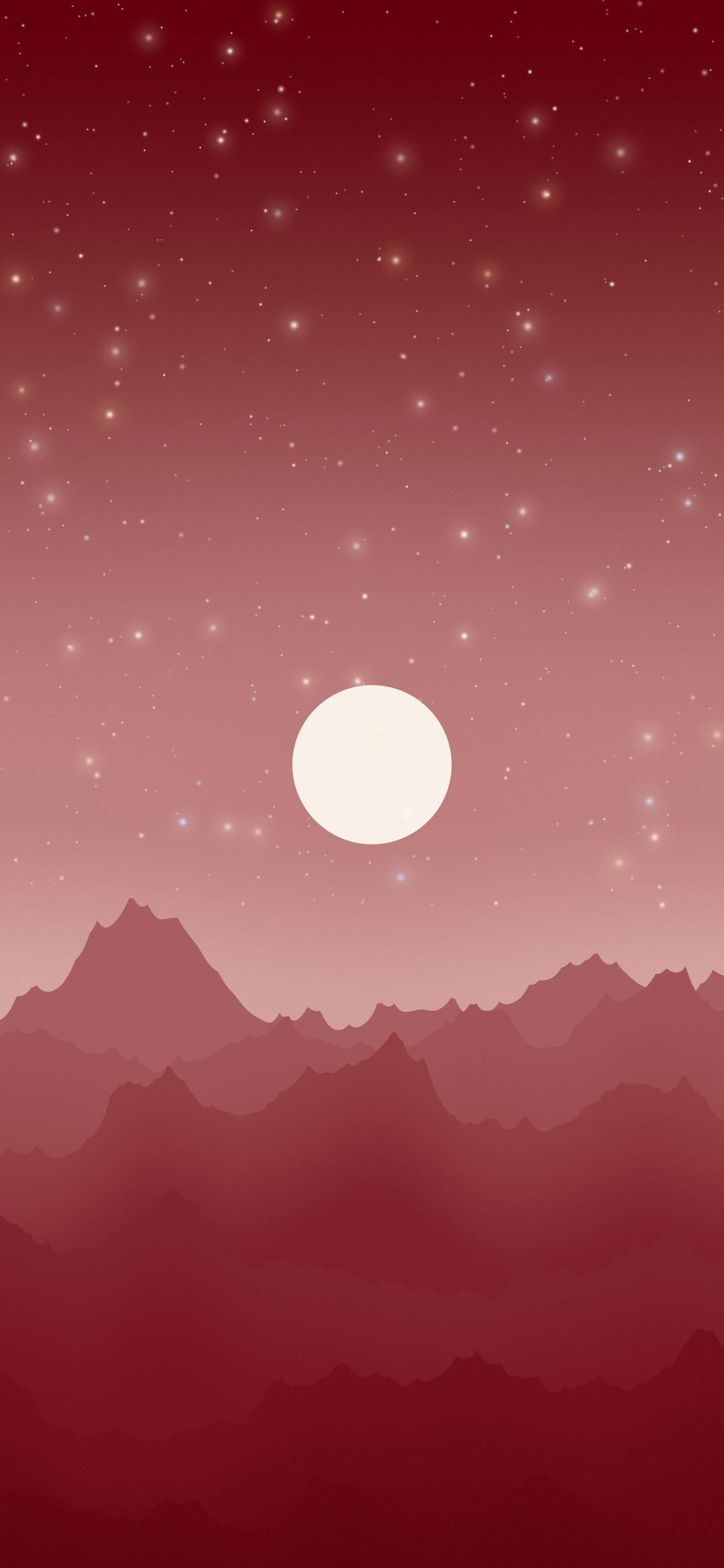 Dark Red and Ivory Minimalist Mountain Landscape wallpaper for iPhone and Android