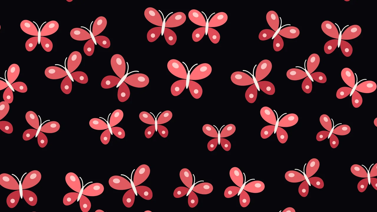 Dark Red Butterfly Pattern desktop wallpaper in 4K
