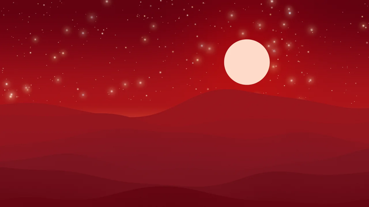 Dark Red Minimalist Desert Dunes desktop wallpaper in 4K