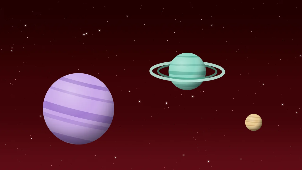 Dark Red Planets desktop wallpaper in 4K