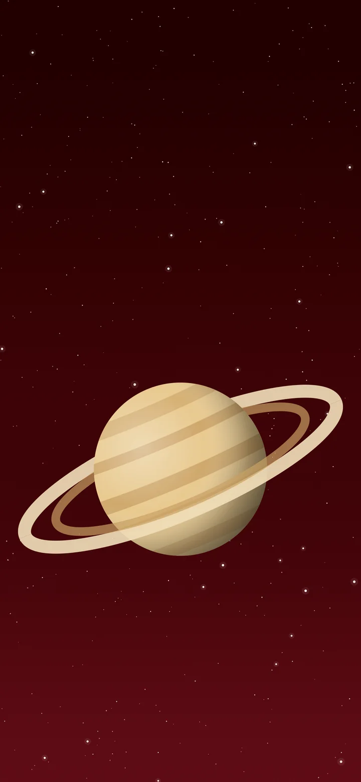 Dark Red Ringed Planet wallpaper for iPhone and Android