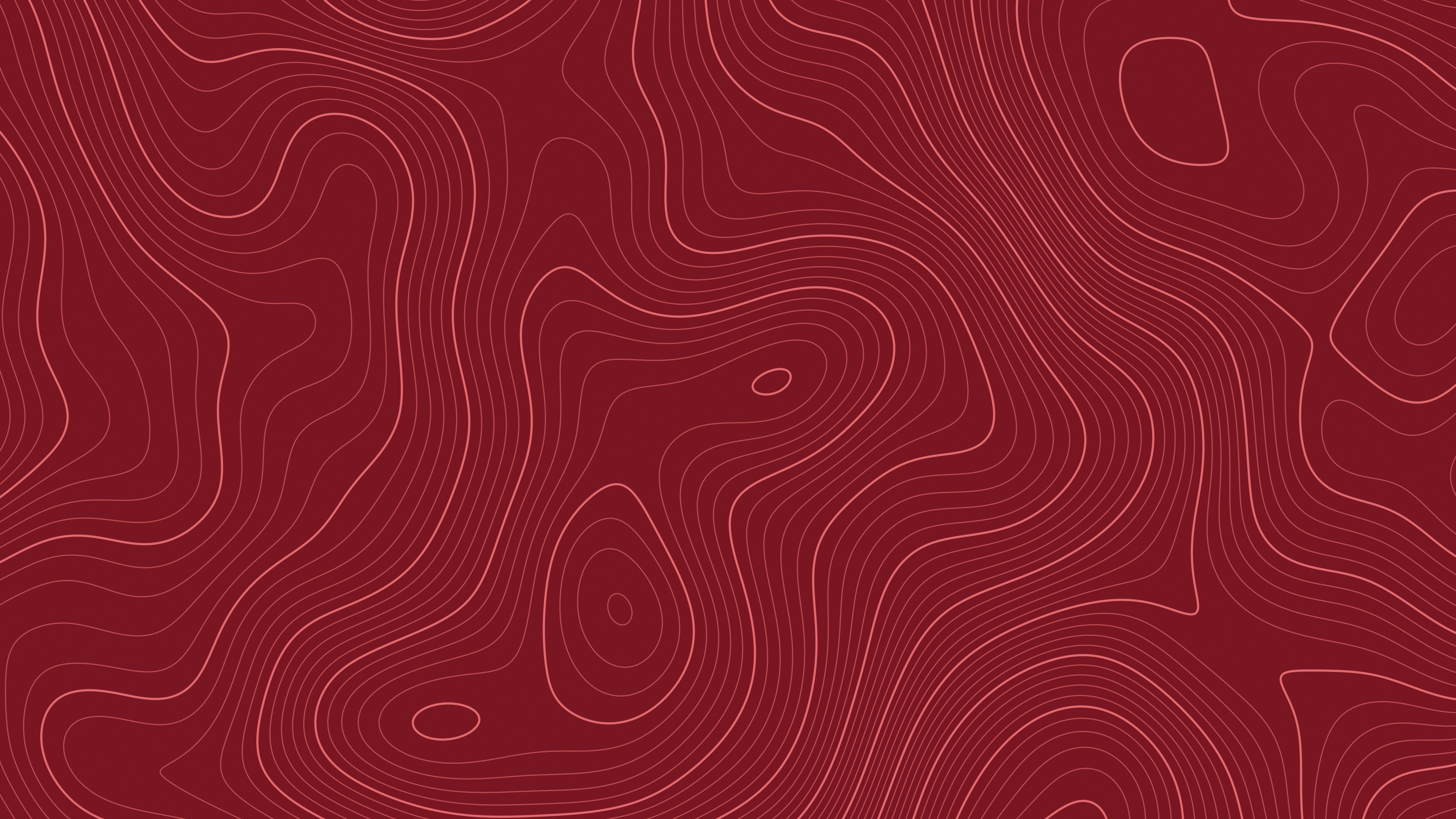 Dark Red Topographic Line desktop wallpaper in 4K