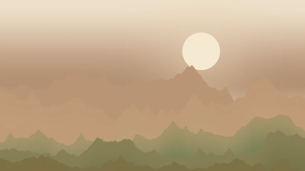 Earth Tone Minimalist Mountain Landscape desktop wallpaper in 4K