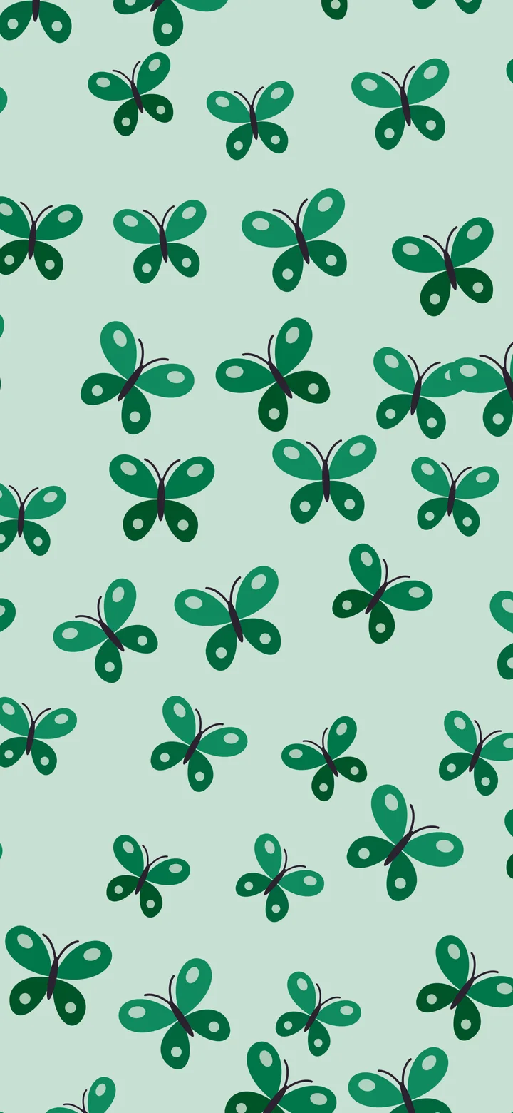 Emerald Butterfly Pattern wallpaper for iPhone and Android
