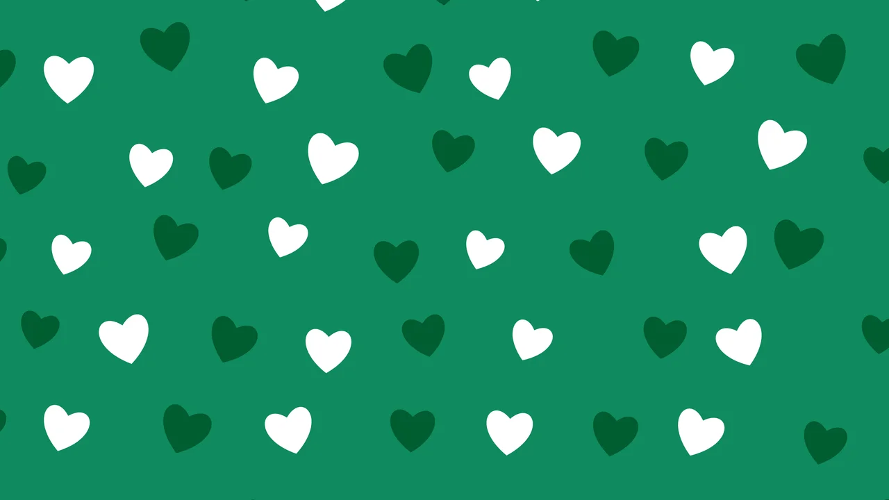 Emerald Heart Pattern desktop wallpaper in 4K