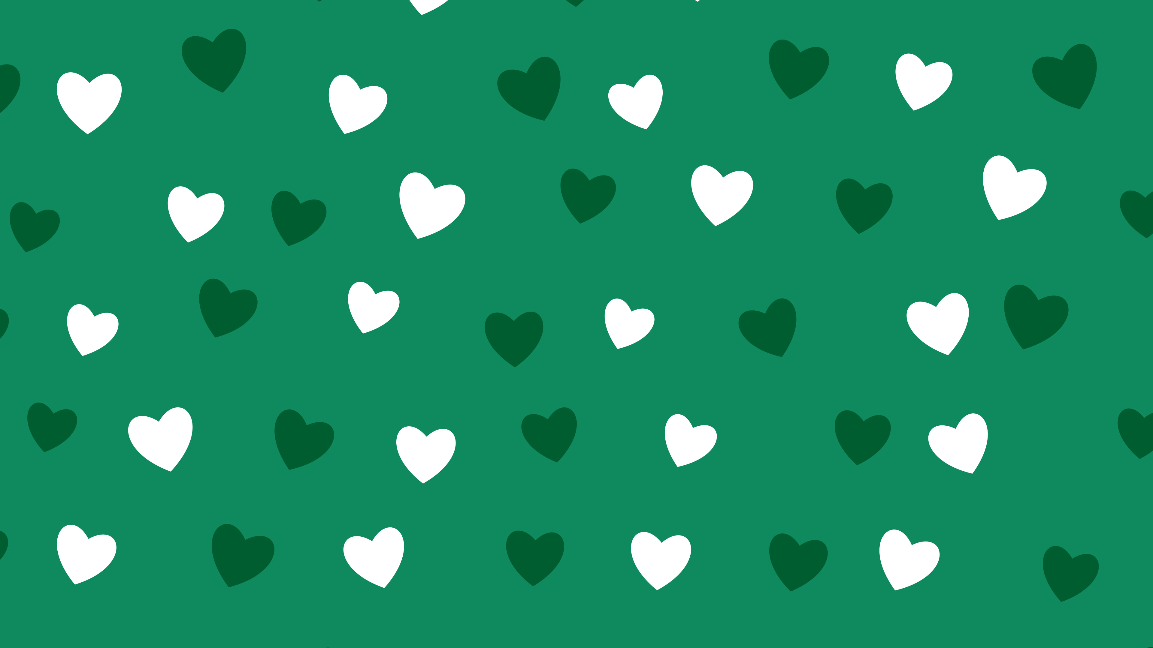 Emerald Heart Pattern desktop wallpaper in 4K