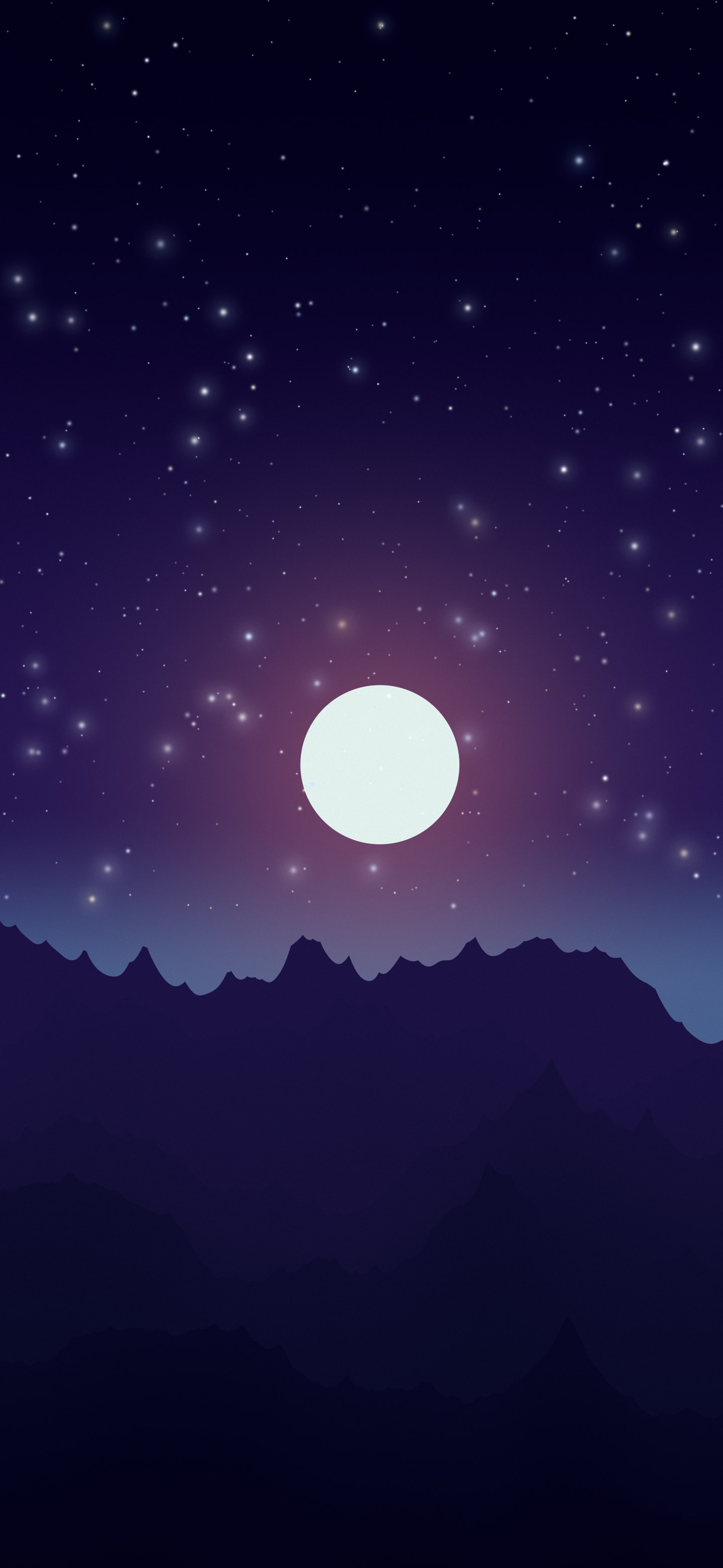 Galaxy Minimalist Mountain Landscape wallpaper for iPhone and Android