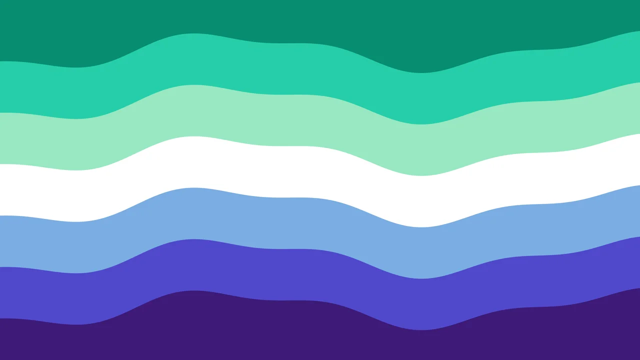 Gay Wavy Pride Flag desktop wallpaper in 4K