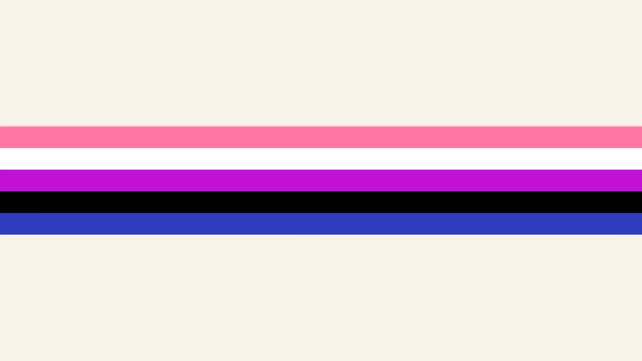 Genderfluid Minimalist Pride Stripe desktop wallpaper in 4K