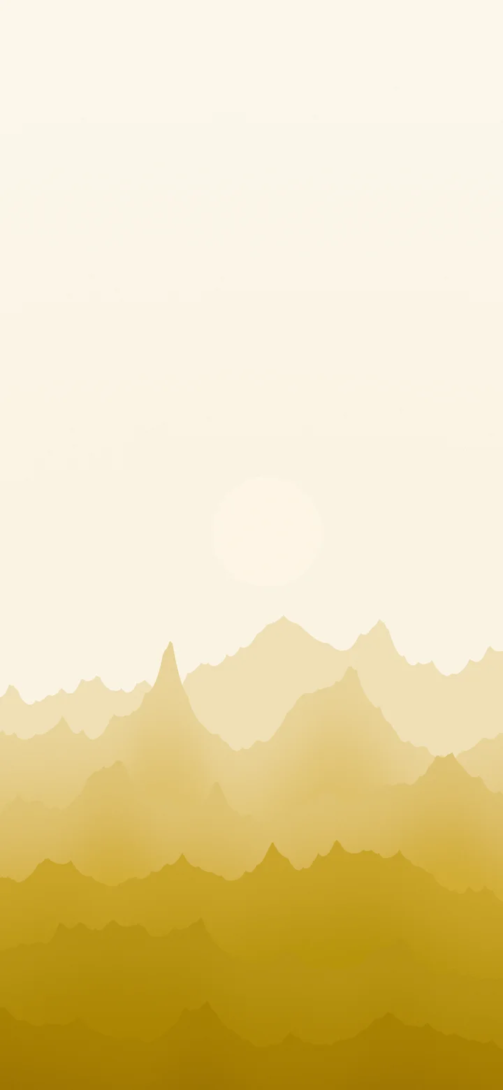 Gold and Cream Minimalist Mountain Landscape wallpaper for iPhone and Android