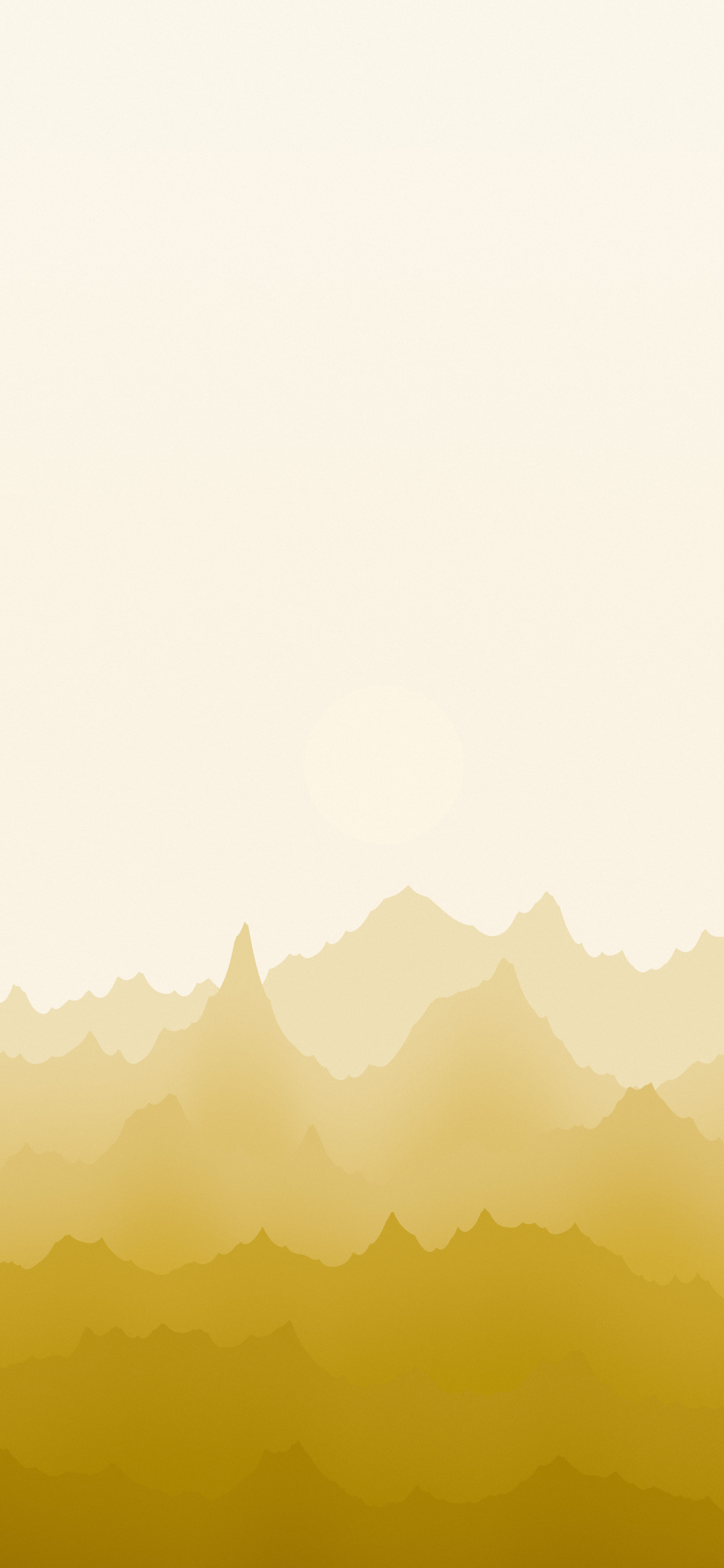 Gold and Cream Minimalist Mountain Landscape wallpaper for iPhone and Android