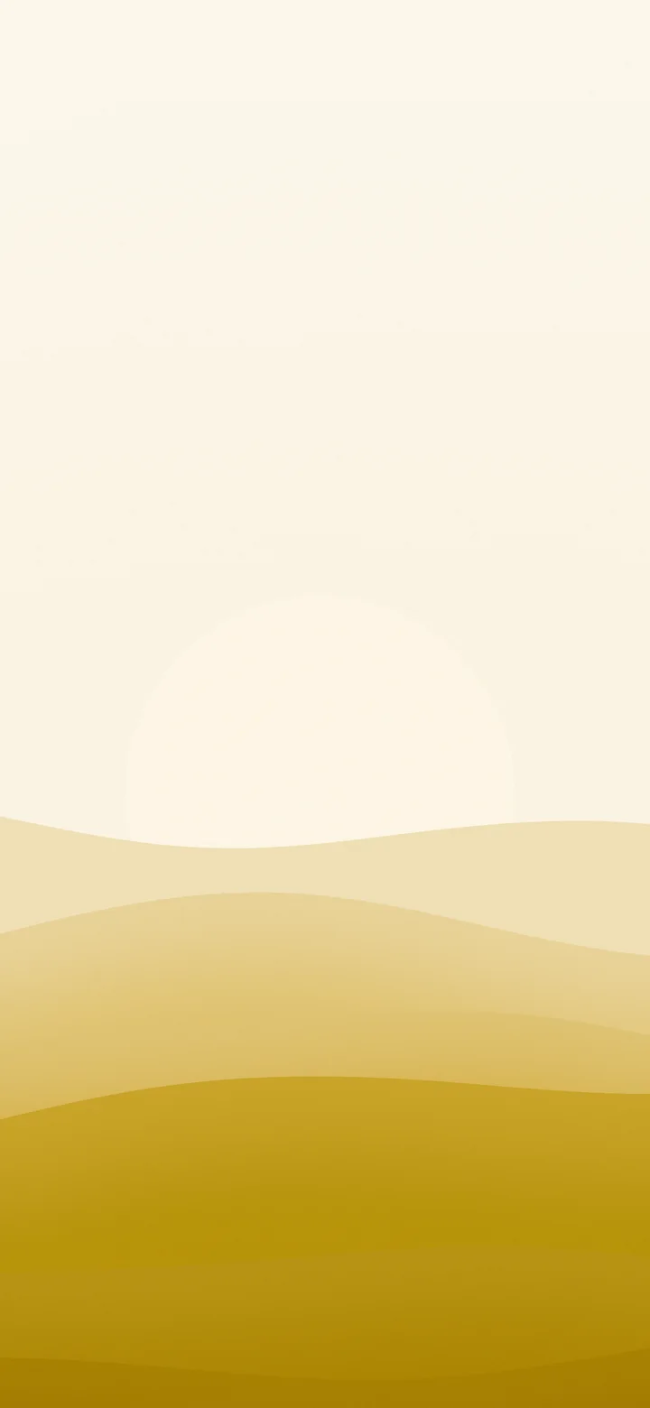 Gold and Cream Minimalist Sunset Hills wallpaper for iPhone and Android