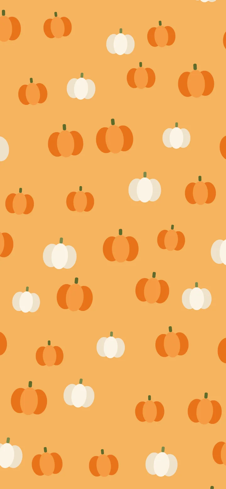 Golden Hour Pumpkin Pattern wallpaper for iPhone and Android