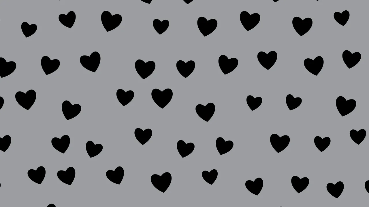Gray and Black Heart Pattern desktop wallpaper in 4K