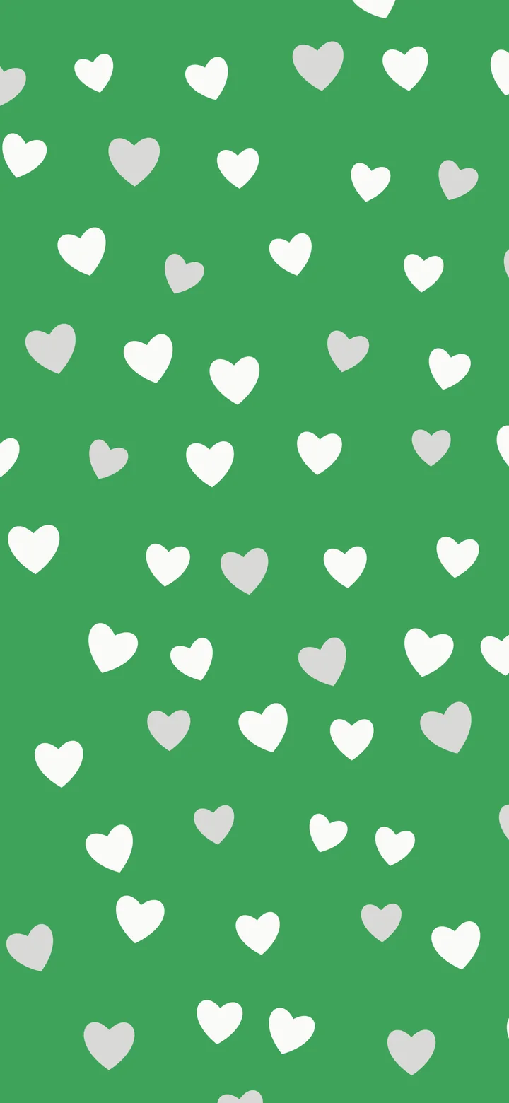 Green and White Heart Pattern wallpaper for iPhone and Android