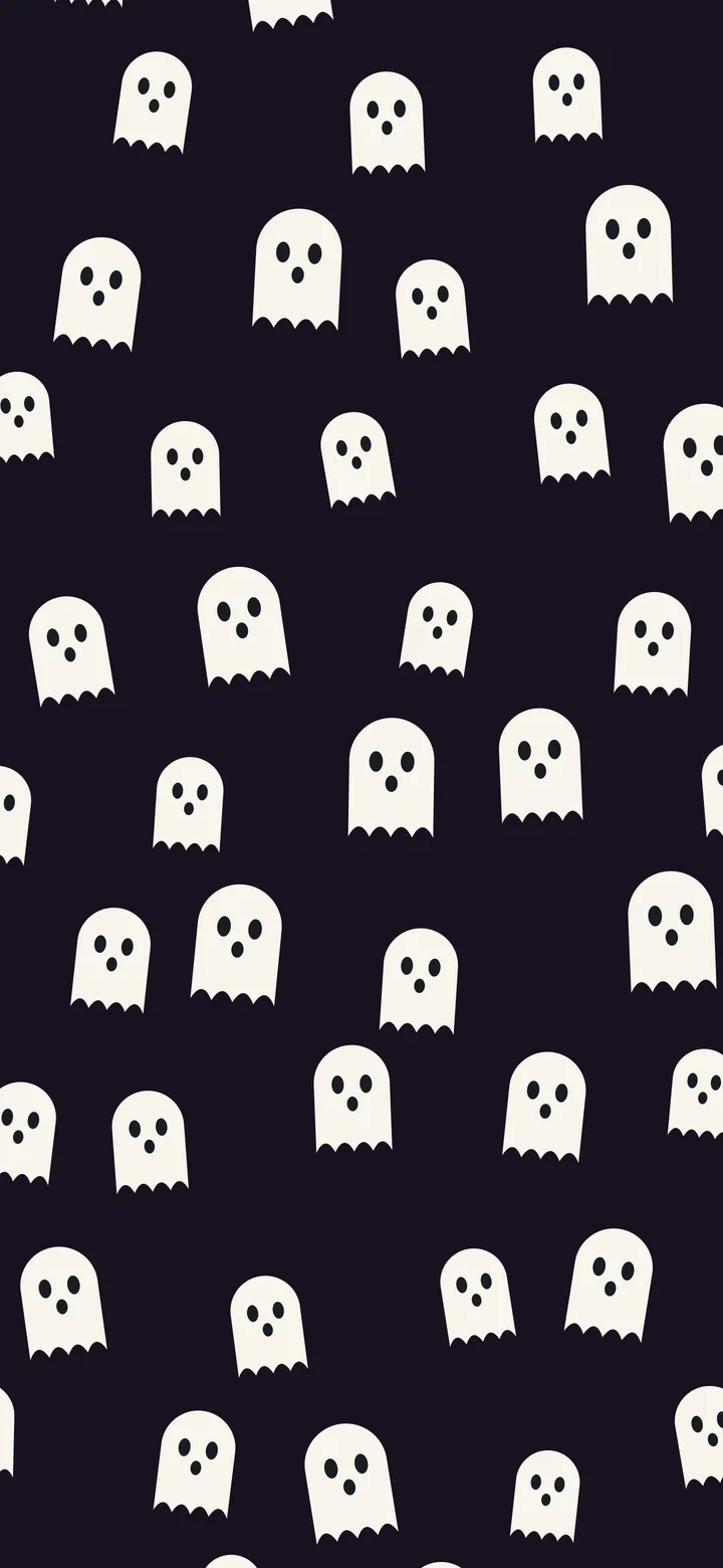 Halloween Cute Ghost Pattern wallpaper for iPhone and Android