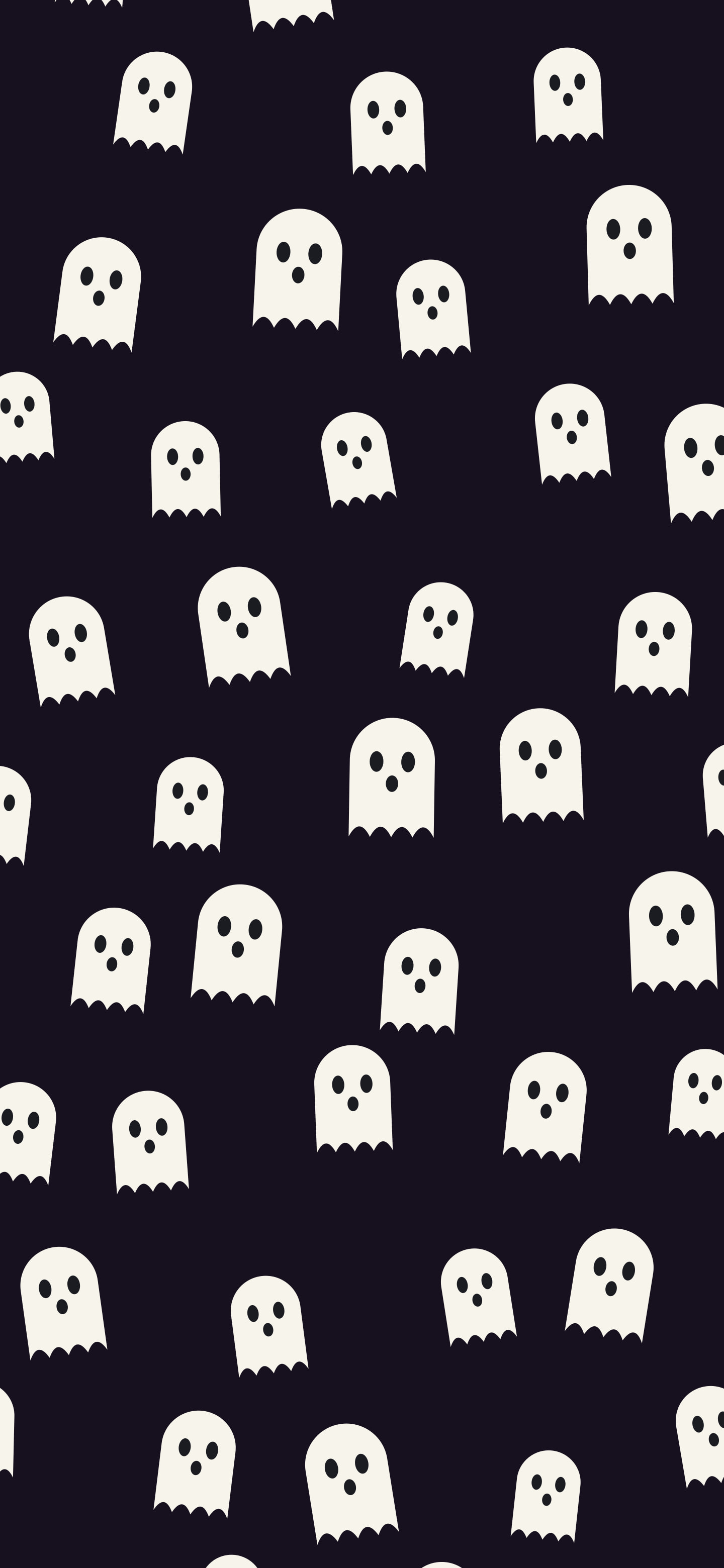 Halloween Cute Ghost Pattern wallpaper for iPhone and Android