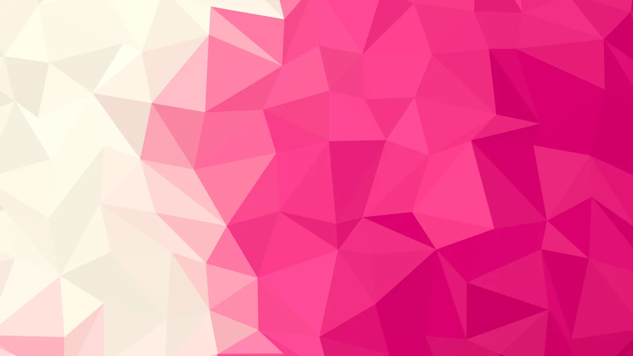 Hot Pink and Cream Low Poly desktop wallpaper in 4K