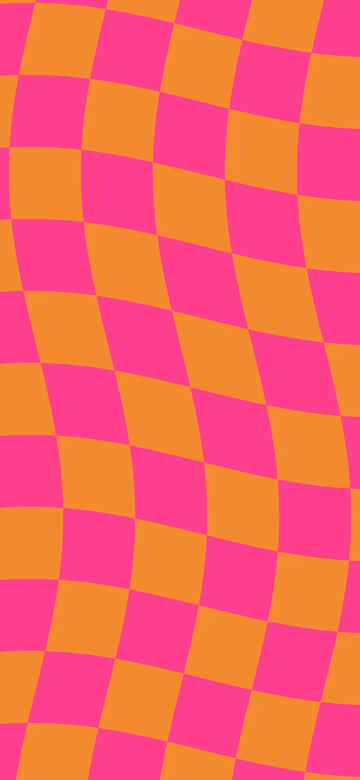 Hot Pink and Orange Wavy Checkered wallpaper for iPhone and Android