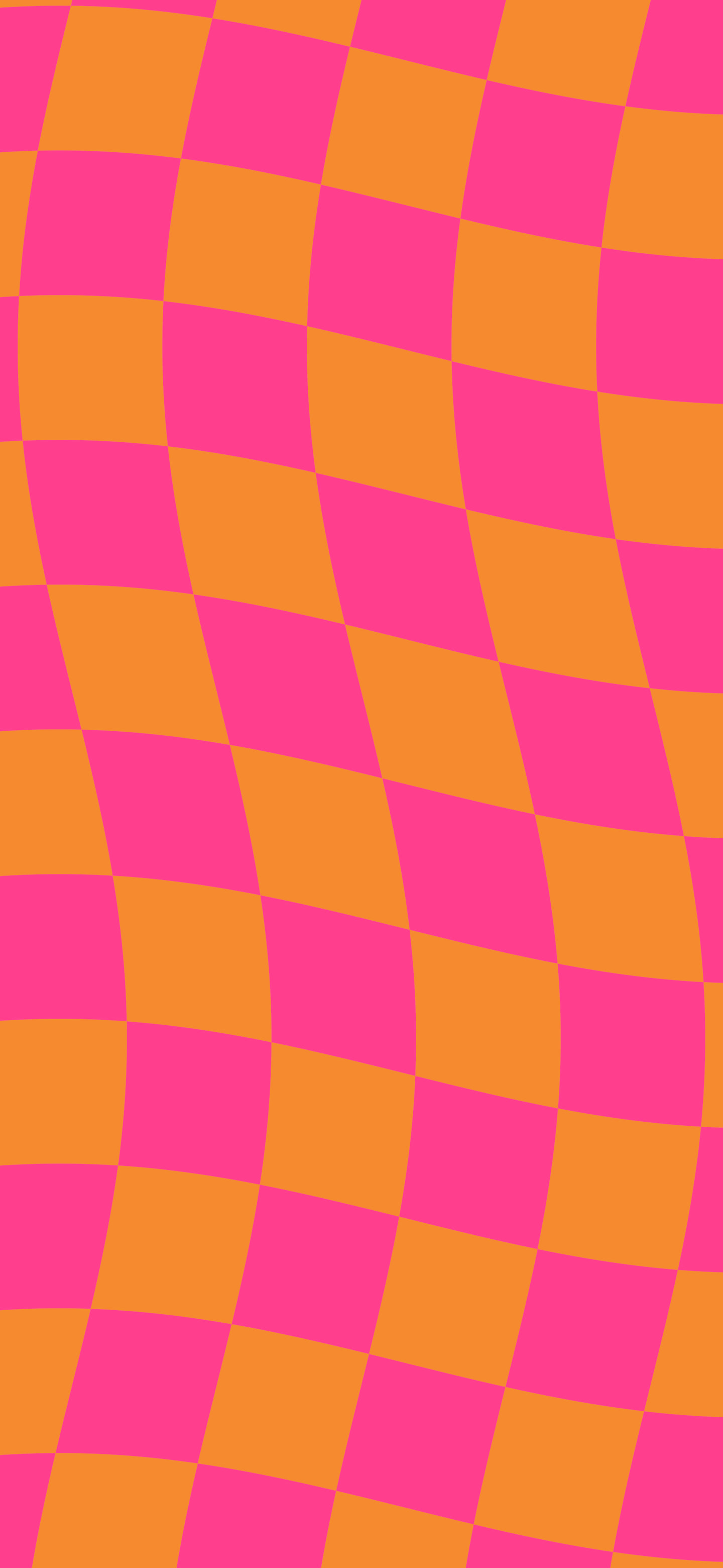 Hot Pink and Orange Wavy Checkered wallpaper for iPhone and Android