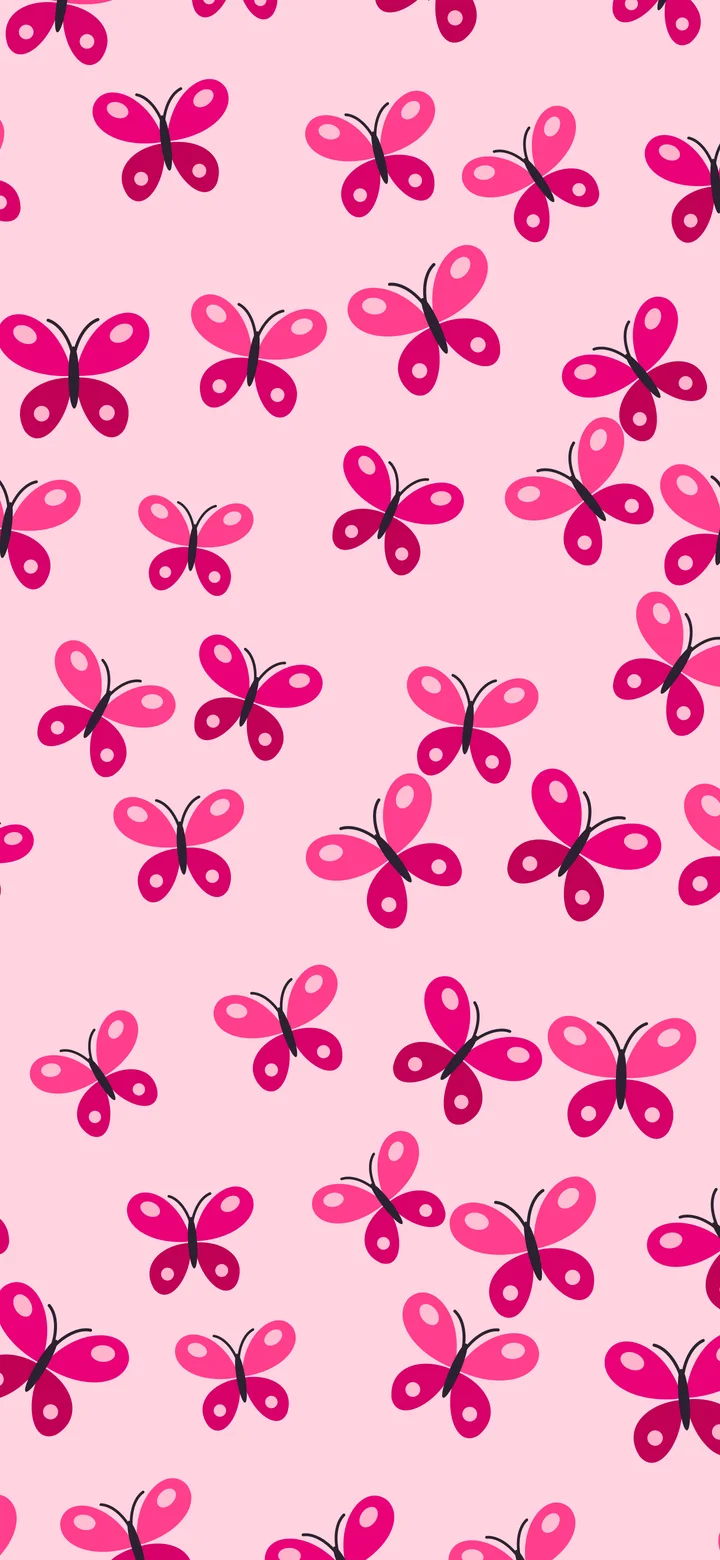 Hot Pink Butterfly Pattern wallpaper for iPhone and Android