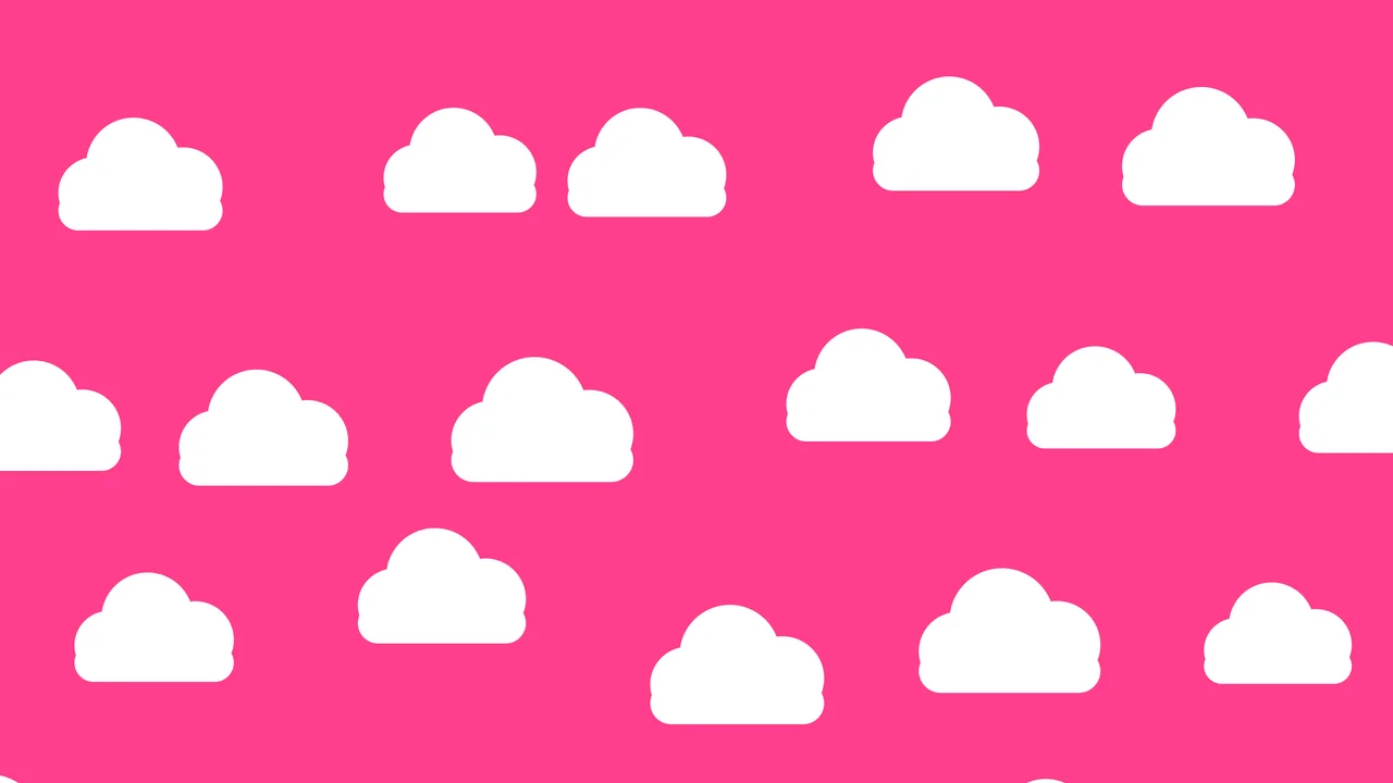 Hot Pink Cloud Pattern desktop wallpaper in 4K