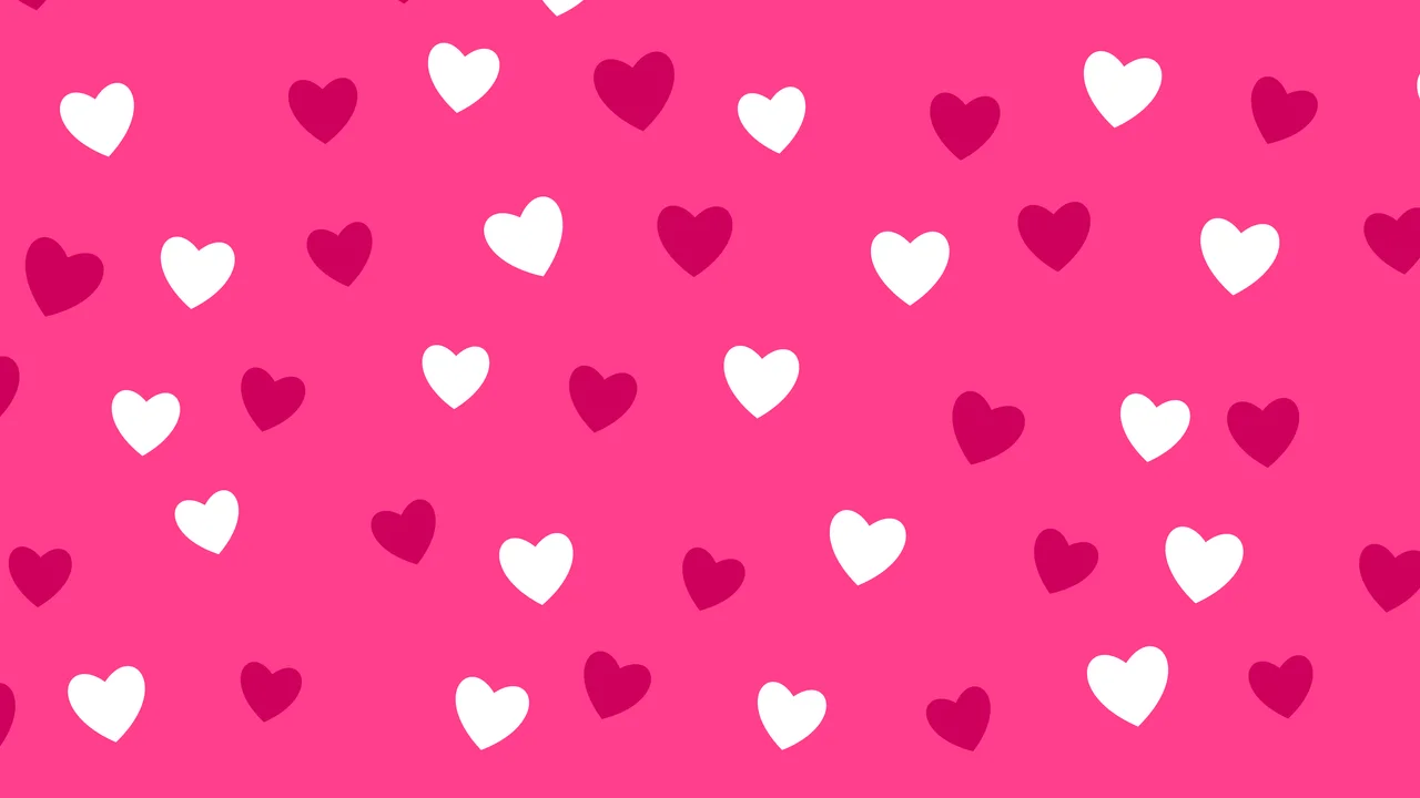 Hot Pink Heart Pattern desktop wallpaper in 4K