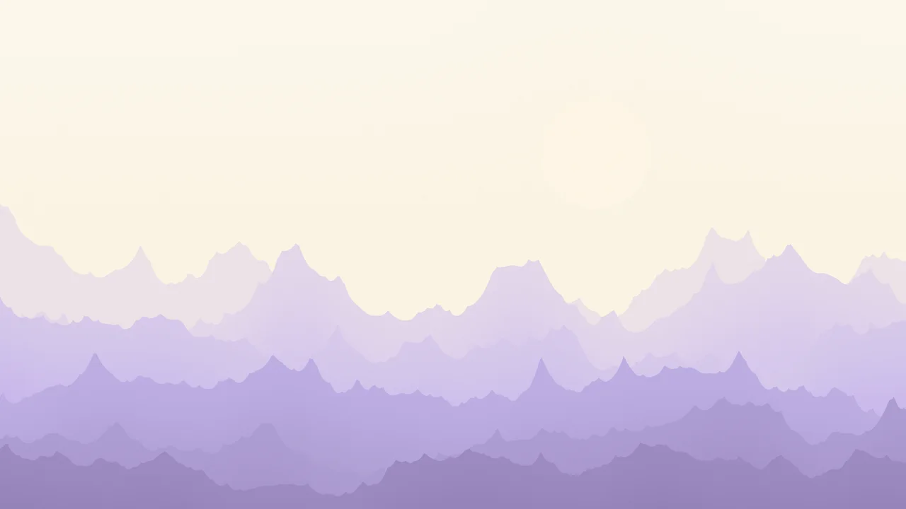 Lavender and Cream Minimalist Mountain Landscape desktop wallpaper in 4K